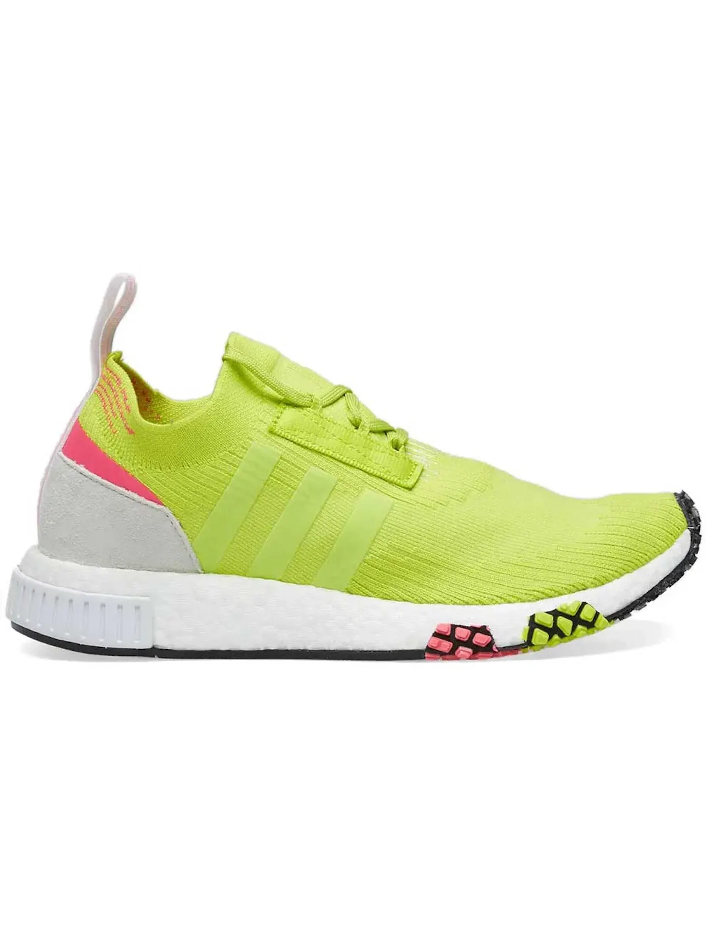 Женские кроссовки с принтом Adidas NMD Racer Primeknit — изображение 1 из 1, желтый желтый белый