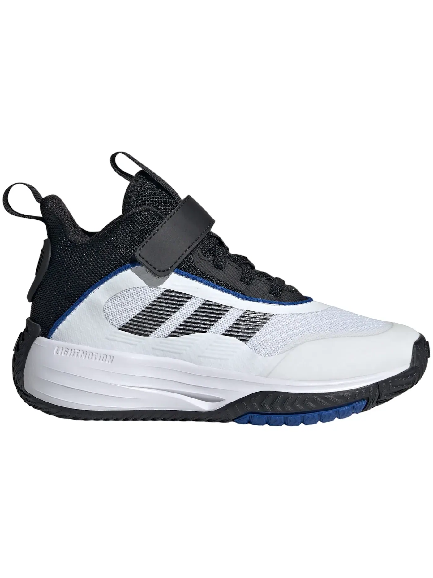 Детские кроссовки с шнуровкой Adidas Ownthegame 3.0 — изображение 1 из 1, белый черный