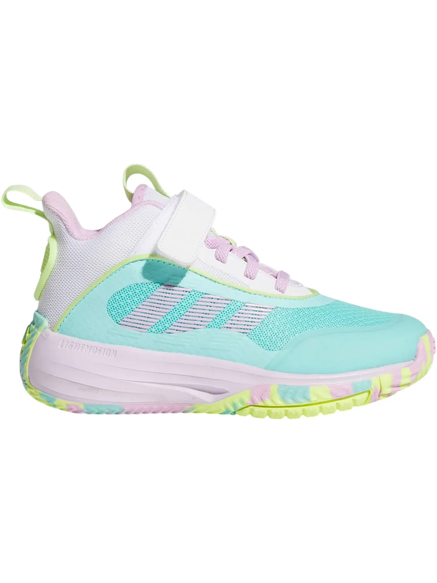 Детские кроссовки для мальчиков с шнуровкой Adidas Ownthegame 3.0 — изображение 1 из 1, голубой//белый