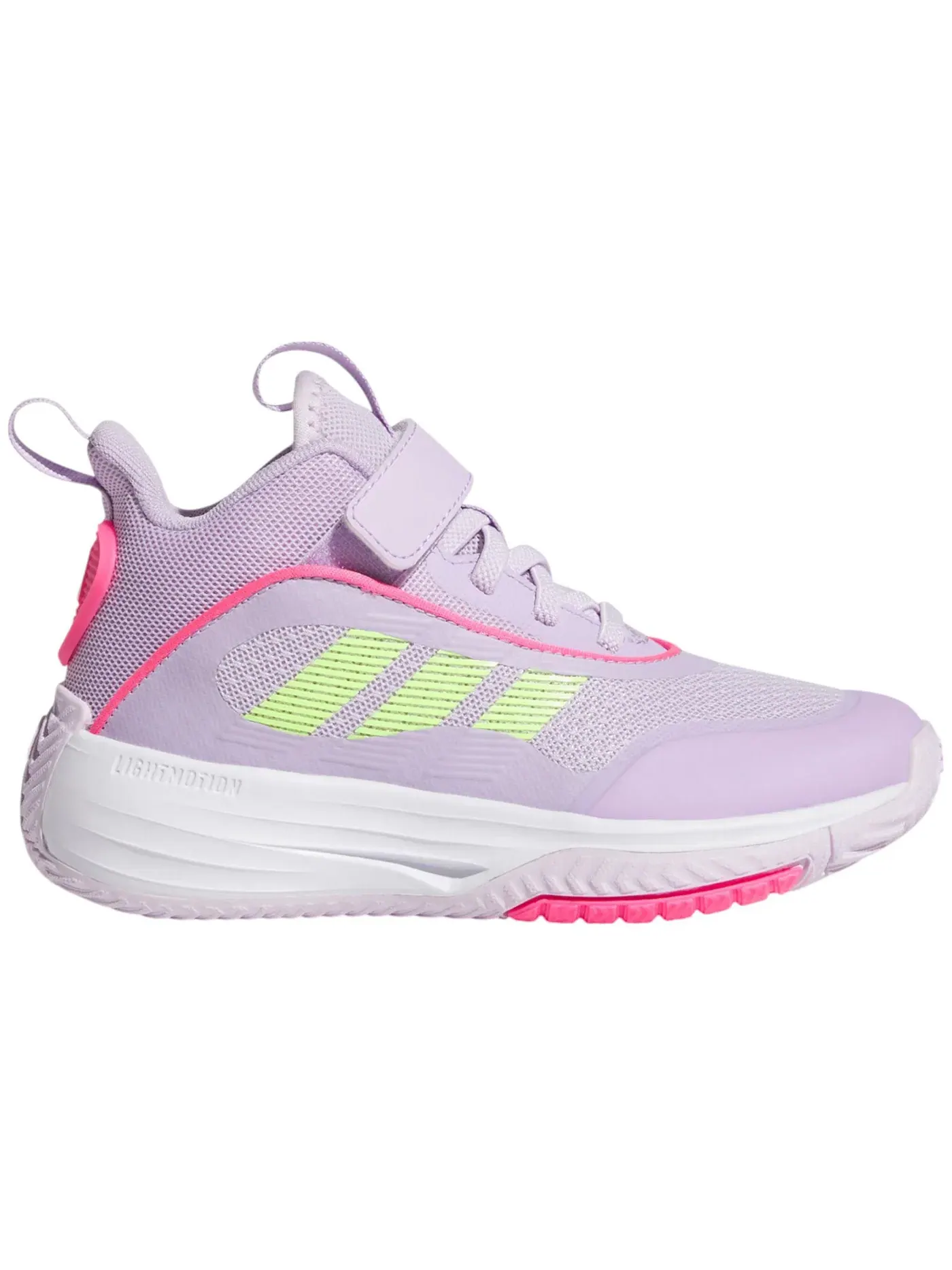 Детские кроссовки для активного отдыха Adidas Ownthegame 3.0, Ice Lavender Lucid Lemon Powder Plum — изображение 1 из 1