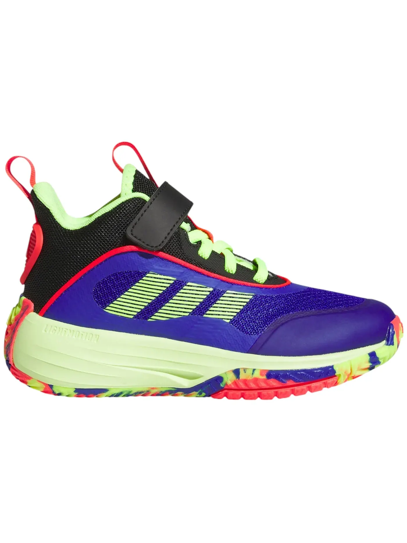 Детские кроссовки для мальчиков с длинным шнурком Adidas Ownthegame 3.0 — изображение 1 из 1, синий черный