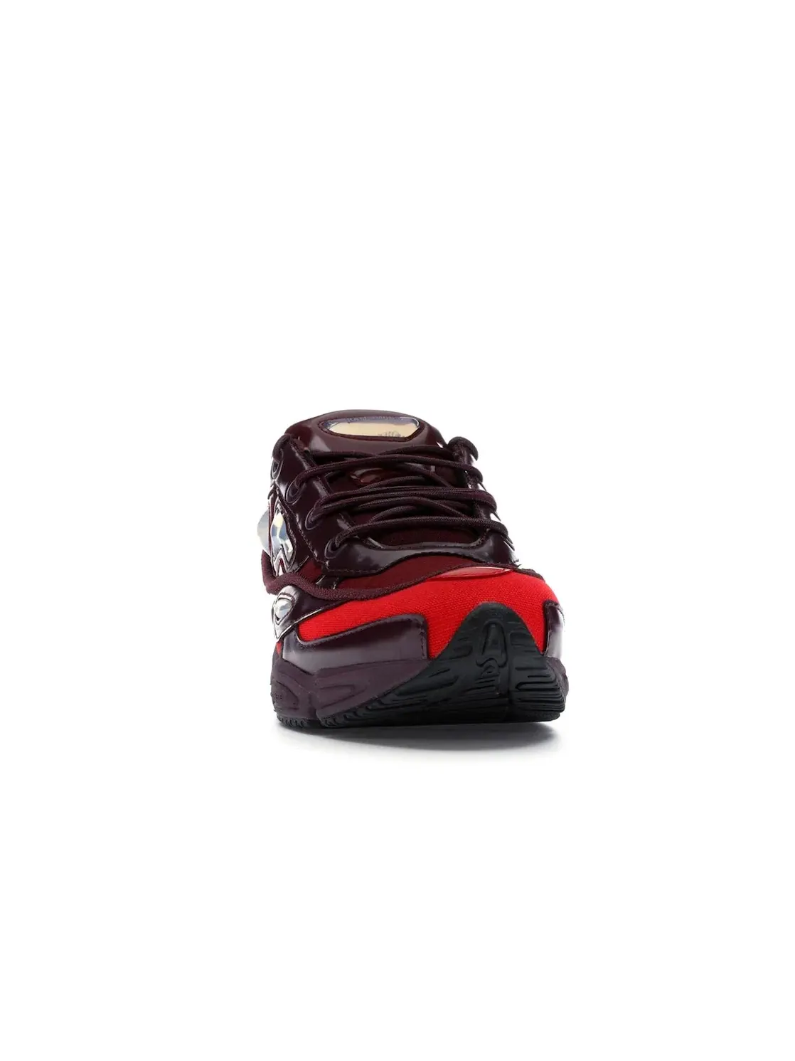Мужские кроссовки из лаковой кожи и канваса с принтом Adidas Ozweego 3 Raf Simons — изображение 2 из 4, бордовый