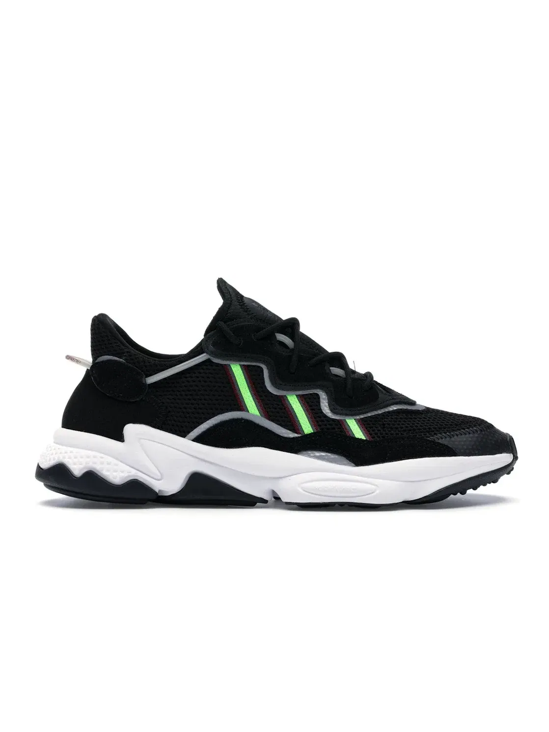 Мужские кроссовки с системой адаптивной шнуровки Adidas Ozweego — изображение 1 из 4, черный/зеленый