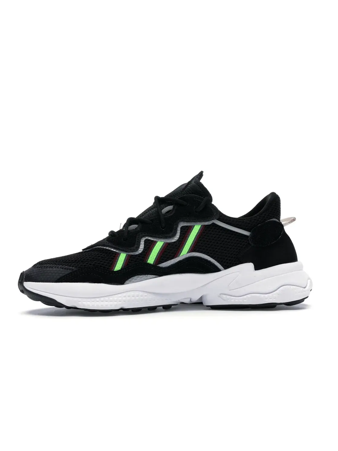 Мужские кроссовки с системой адаптивной шнуровки Adidas Ozweego — изображение 3 из 4, черный/зеленый