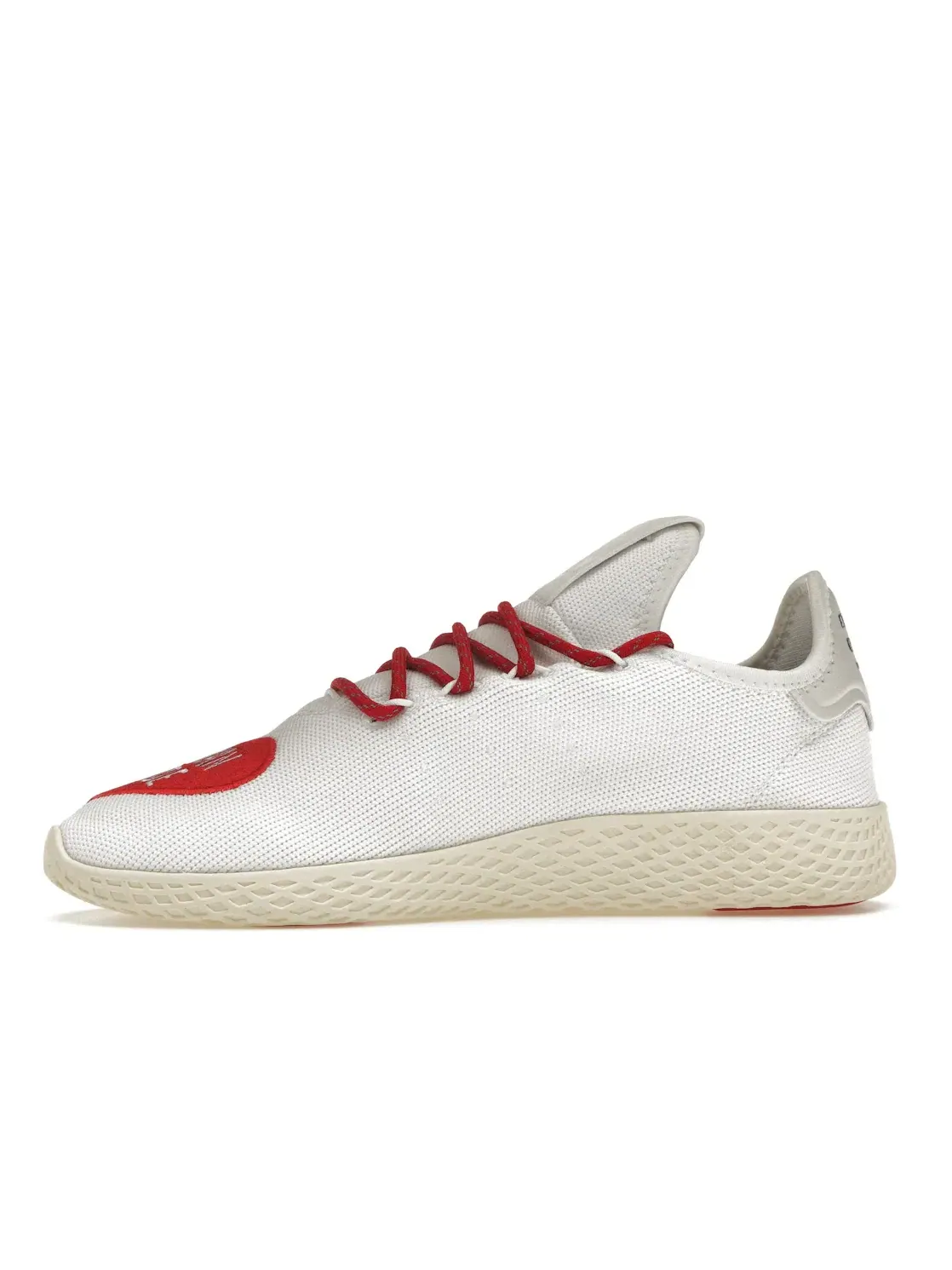 Мужские кроссовки с принтом Adidas Pharrell Tennis Hu — изображение 3 из 4, белый/белый-красный