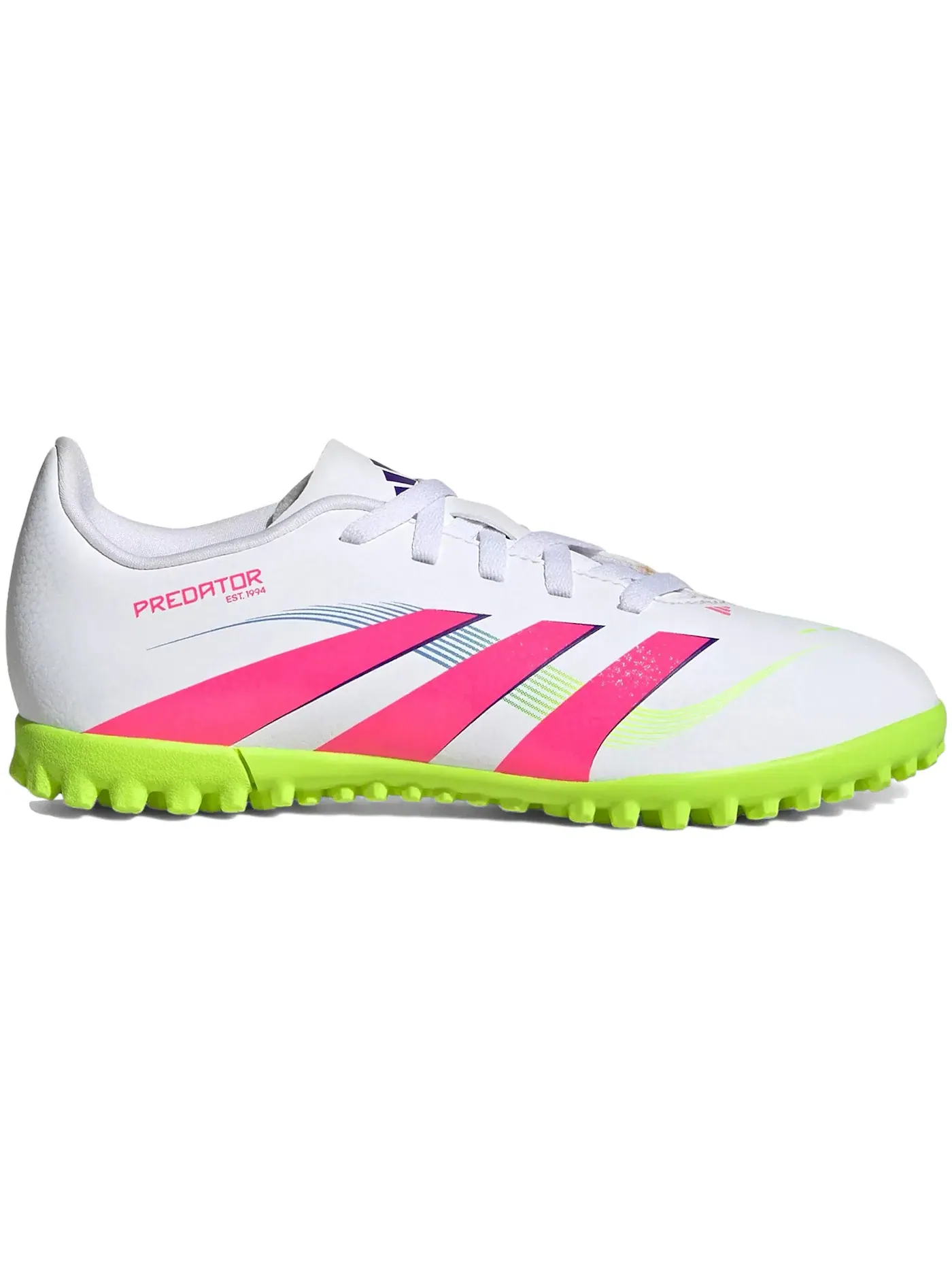 Детские кроссовки с длинным рукавом Adidas Predator Club TF — изображение 1 из 1, белый розовый
