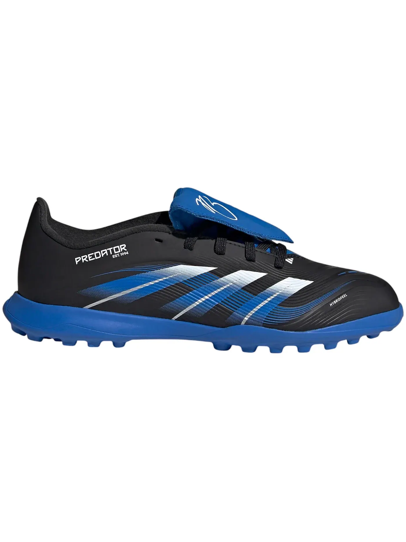 Детские кроссовки с откидным язычком Adidas Predator League Fold-Over Tongue TF — изображение 1 из 1, черный/белый/синий