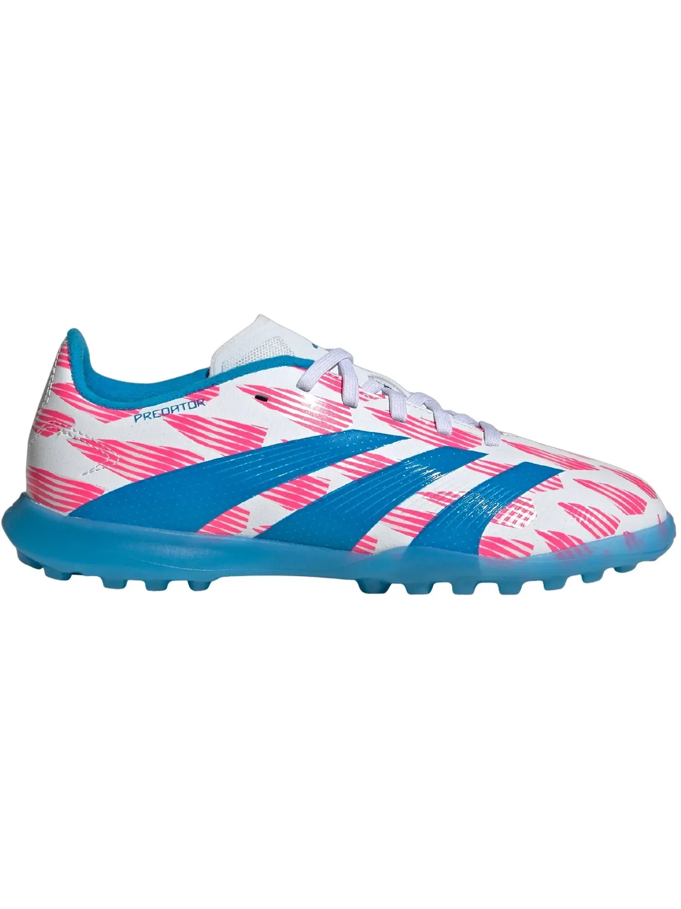 Детские кроссовки для газона Predator League Adidas — изображение 1 из 1, белый синий розовый