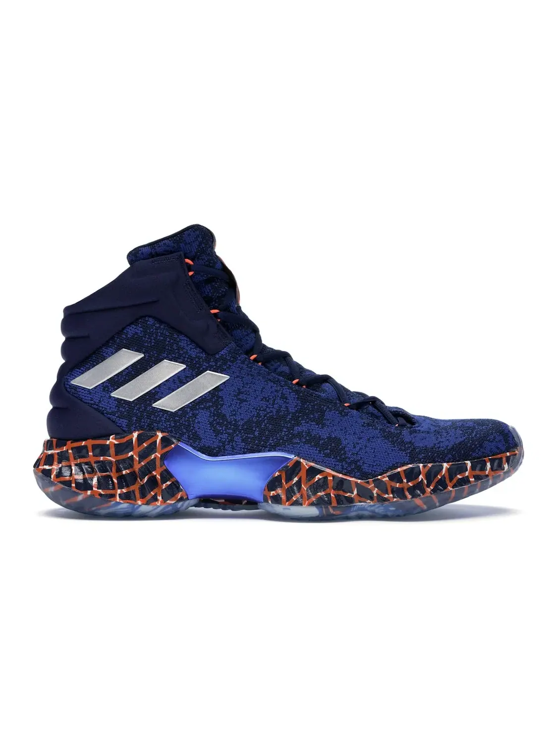 Мужские кроссовки для баскетбола Adidas Pro Bounce 2018 — изображение 1 из 4, синий/-оранжевый/белый
