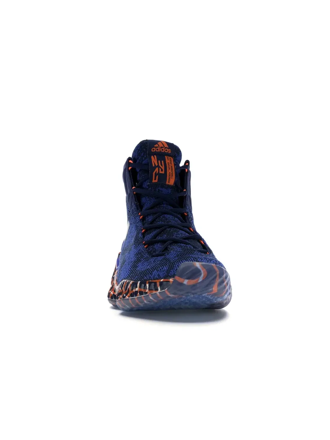 Мужские кроссовки для баскетбола Adidas Pro Bounce 2018 — изображение 2 из 4, синий/-оранжевый/белый
