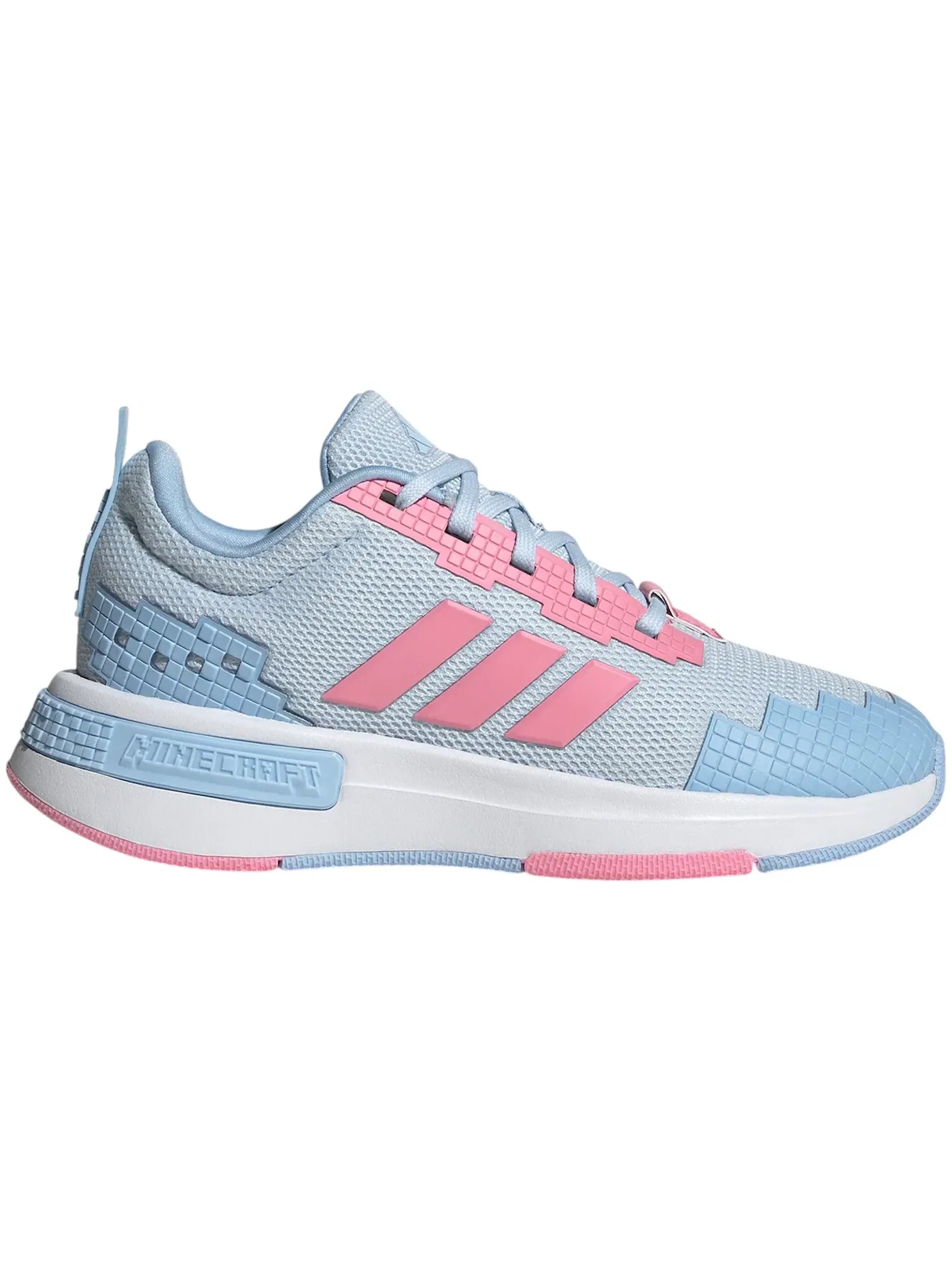Детские кроссовки Lifestyle с принтом Minecraft Adidas Pro — изображение 1 из 1, розовый/синий