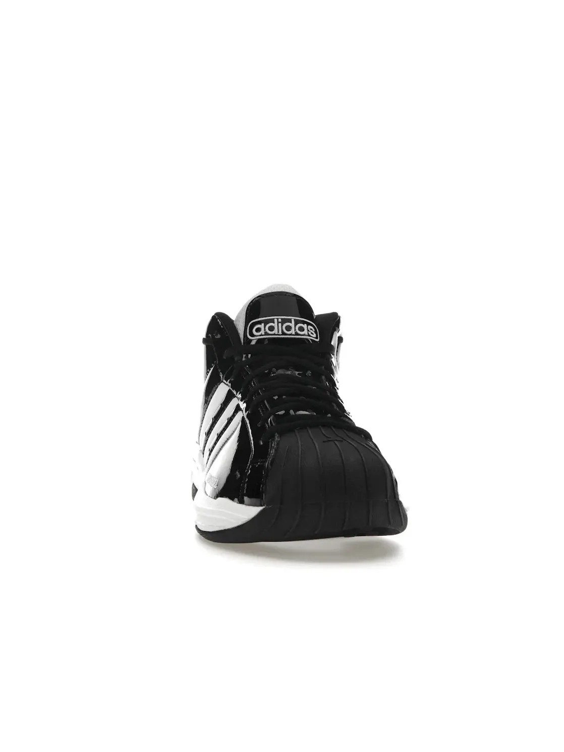 Мужские кроссовки с патентованной кожей Adidas Pro Model 2G — изображение 2 из 4, черный/белый/черный