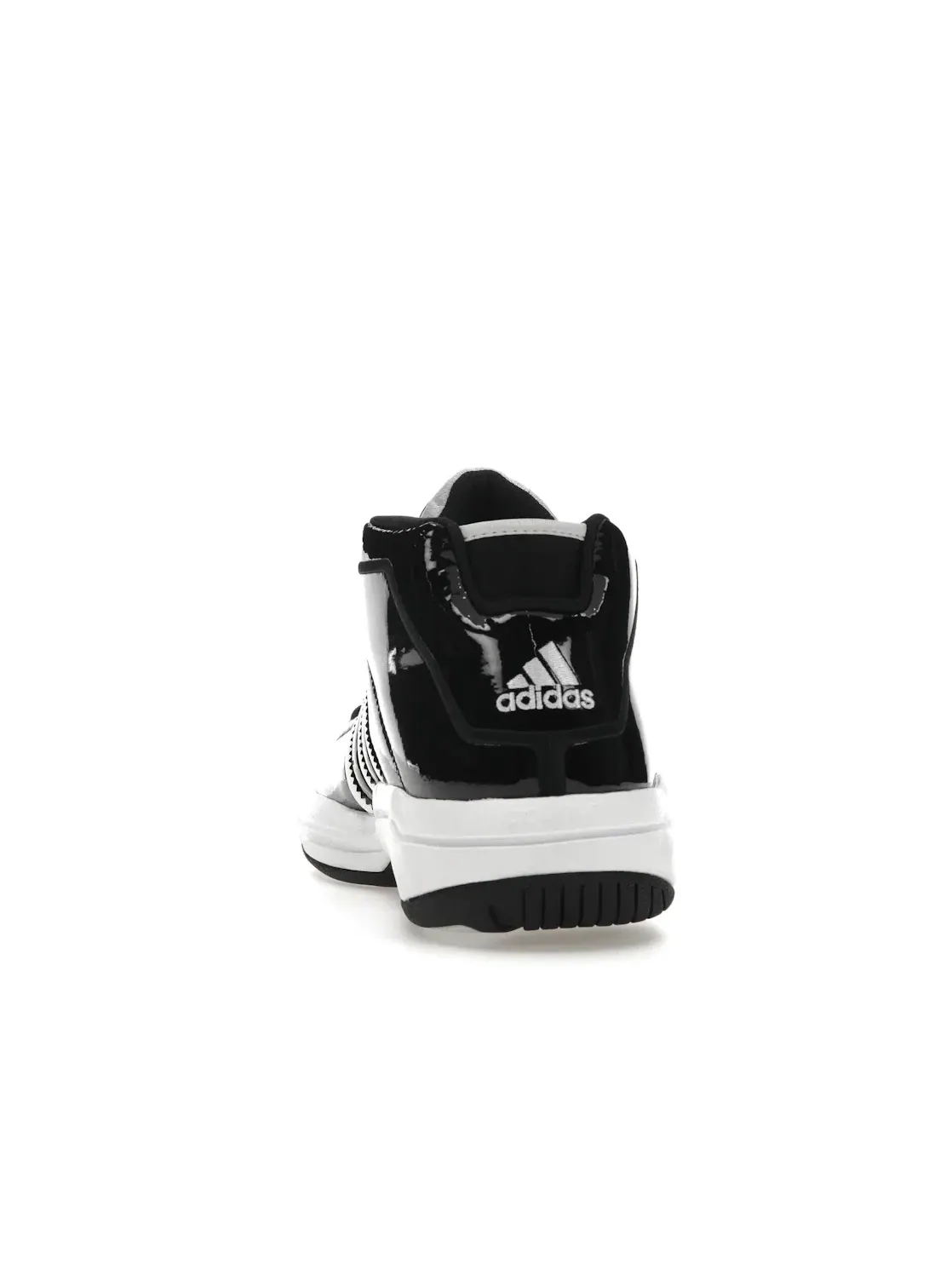 Мужские кроссовки с патентованной кожей Adidas Pro Model 2G — изображение 4 из 4, черный/белый/черный