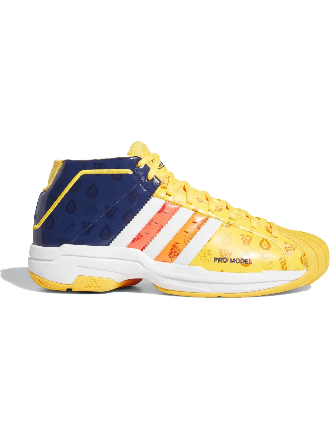 Мужские кроссовки Lifestyle Adidas Pro Model 2G — изображение 1 из 1, индиго/белый/розовый