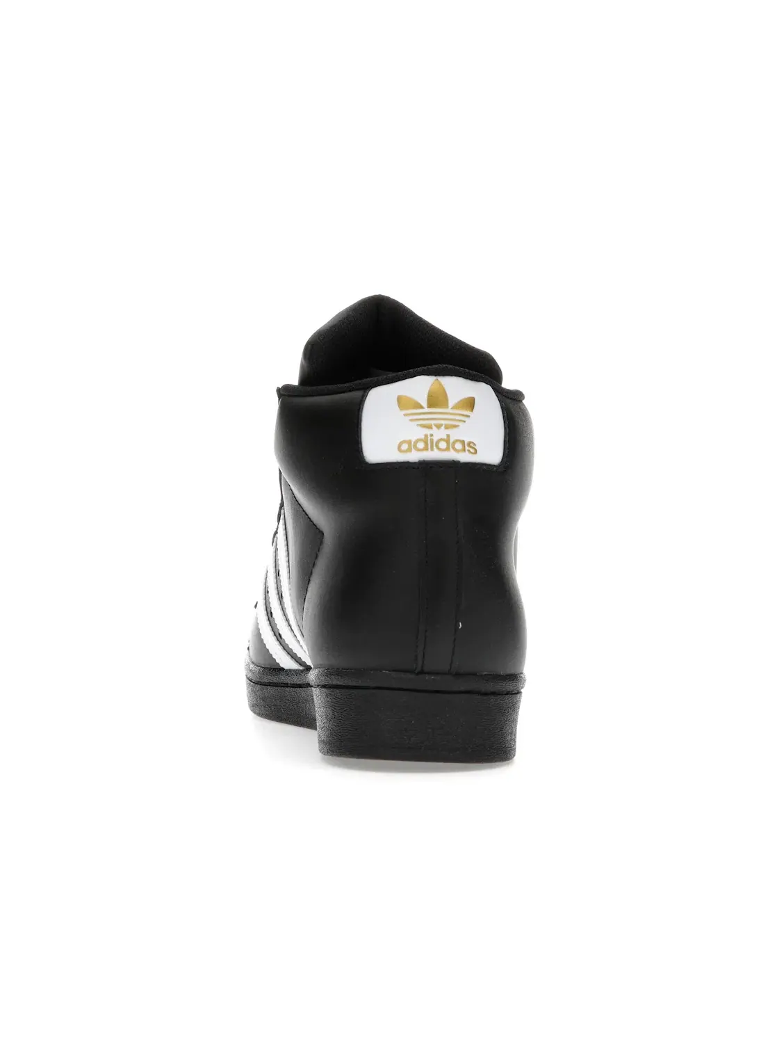 Мужские кроссовки с кожаным верхом Adidas Pro Model — изображение 4 из 4, черный/белый/золотистый
