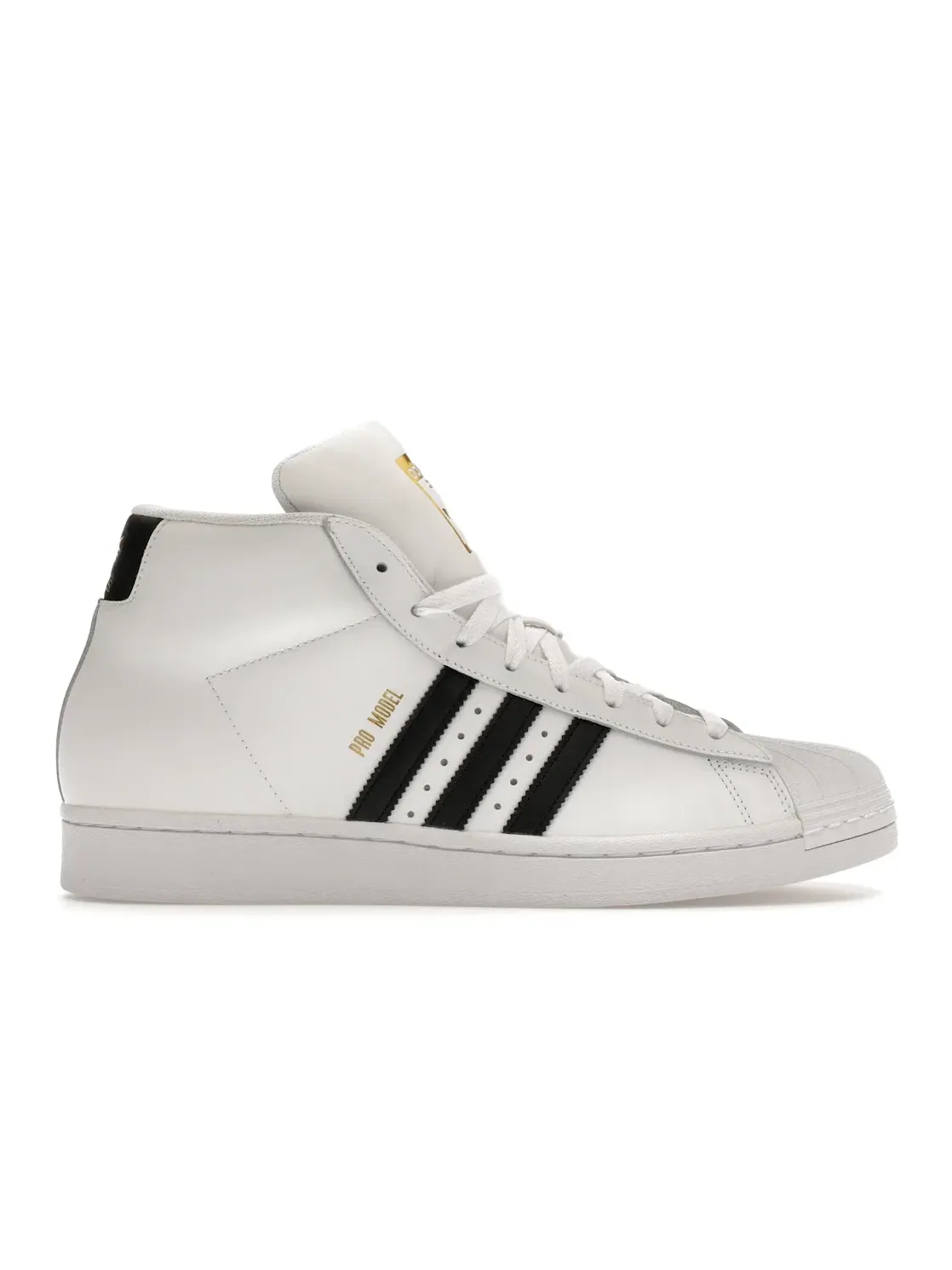 Мужские кроссовки Lifestyle с кожаным верхом Adidas Pro Model Adidas — изображение 1 из 4, белый/черный/золотистый