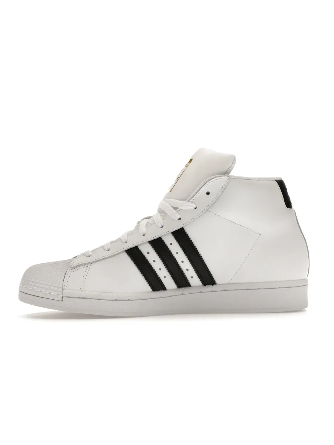 Мужские кроссовки Lifestyle с кожаным верхом Adidas Pro Model Adidas — изображение 3 из 4, белый/черный/золотистый