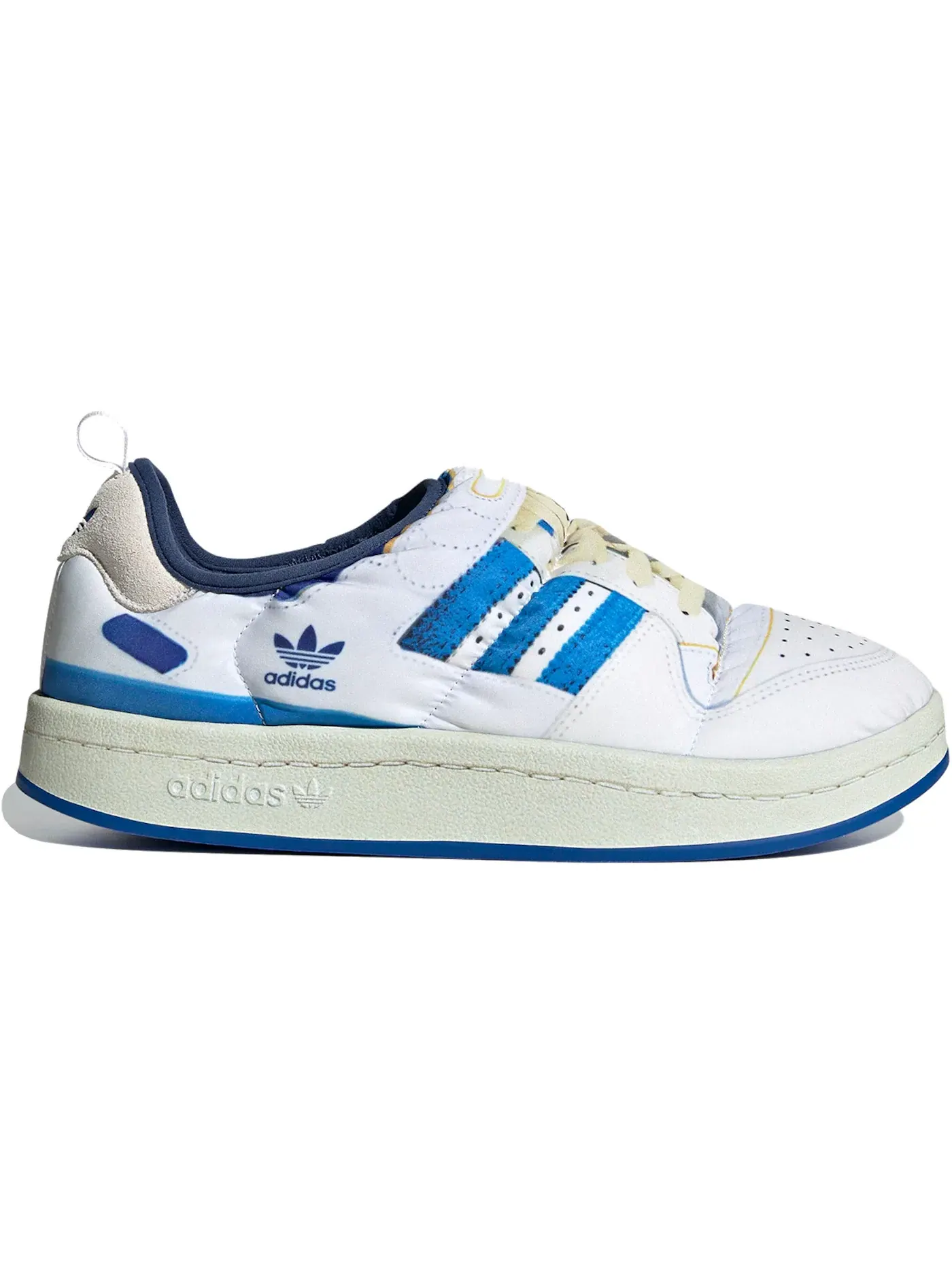 Мужские кроссовки повседневные Adidas Puffylette — изображение 1 из 1, белый/синий/белый