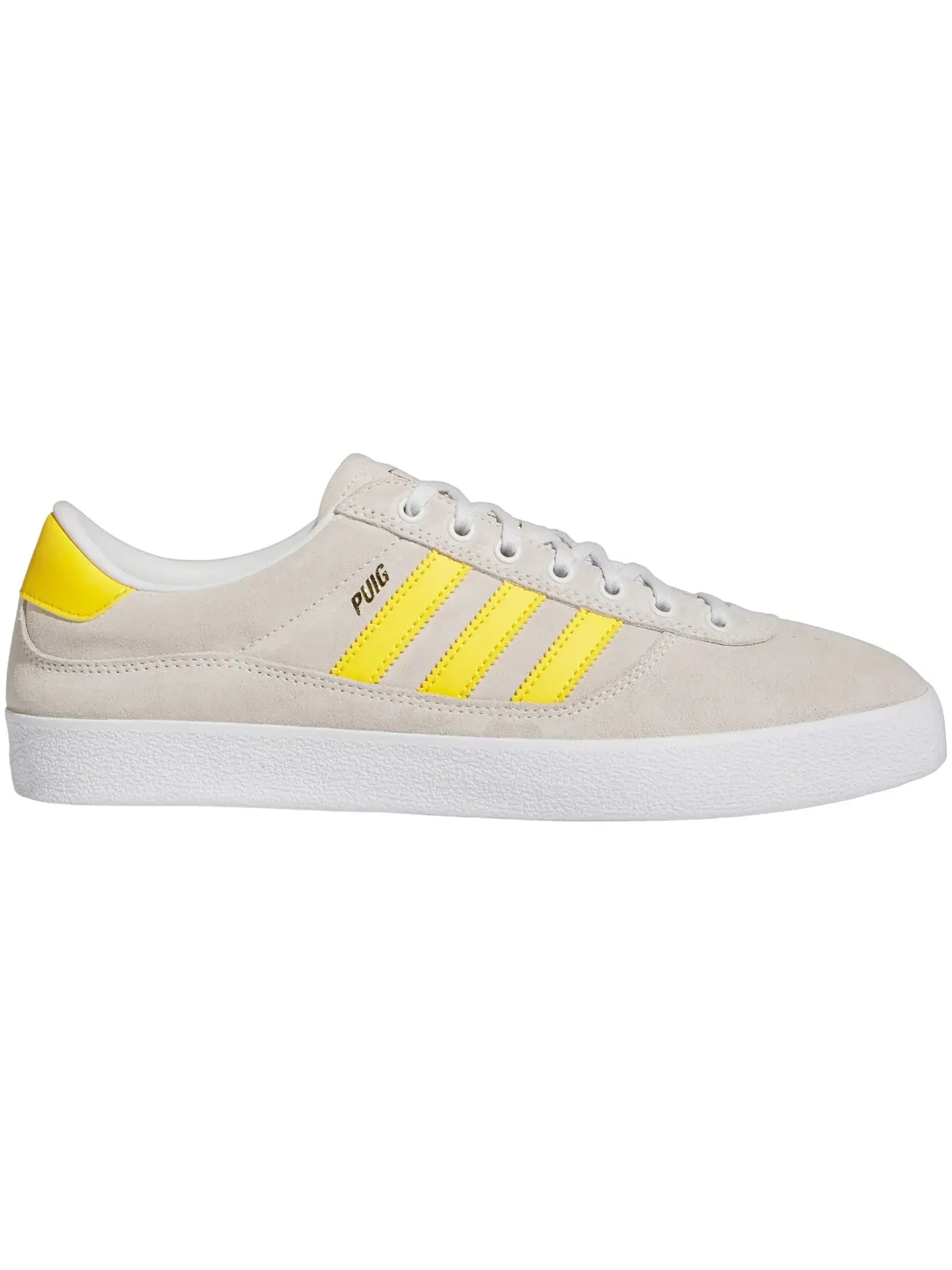 Мужские кроссовки с замшевым верхом Adidas Puig Indoor — изображение 1 из 1, белый золотистый белый