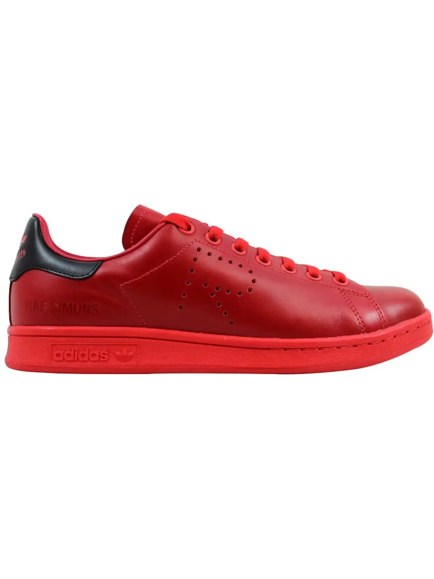 Мужские кроссовки с перфорацией Raf Simons Stan Smith Adidas — изображение 1 из 1, красный/черный
