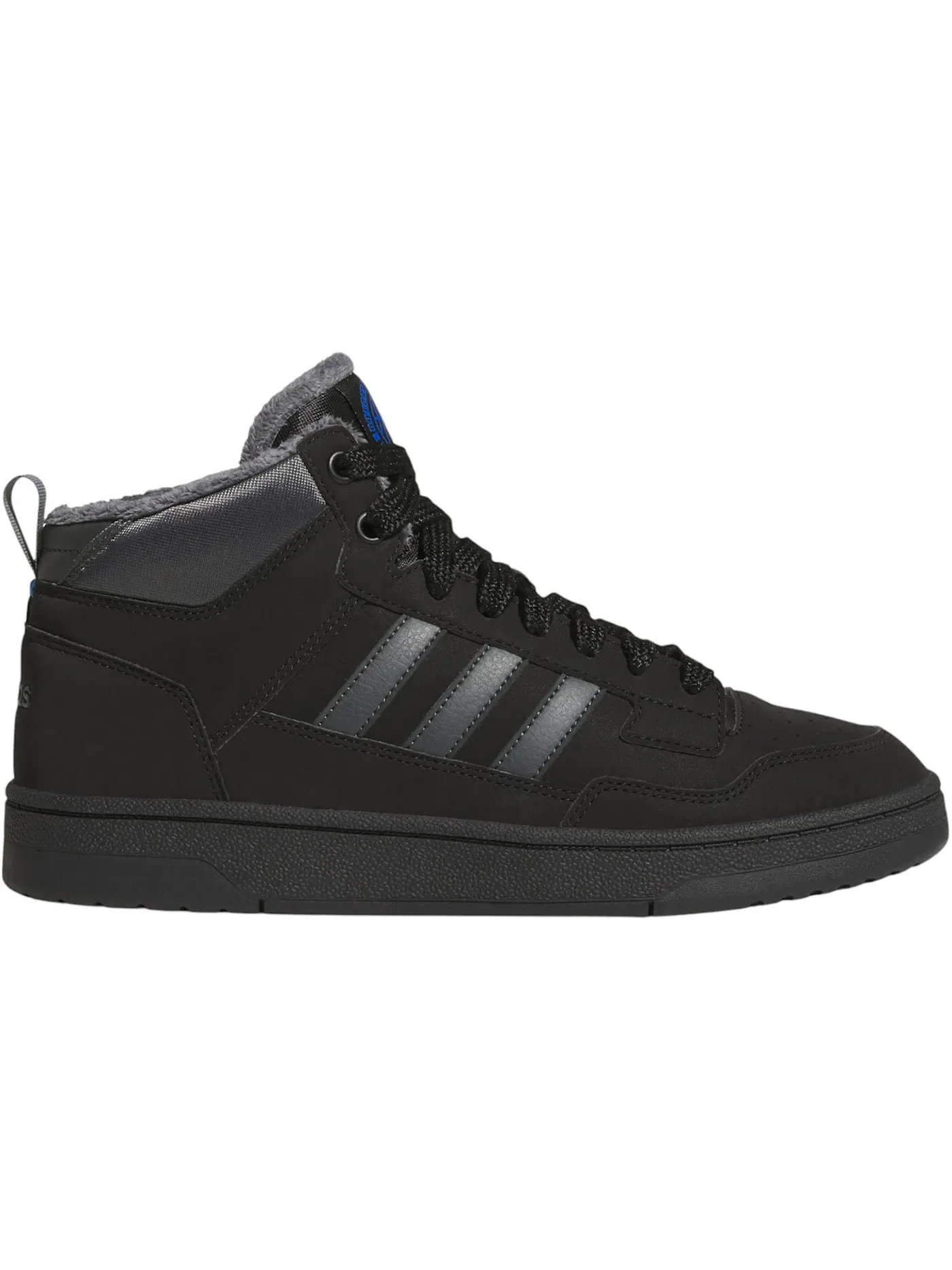 Мужские кроссовки Lifestyle Adidas Rapid Court Mid Winterized — изображение 1 из 1, черный/серый/яркий