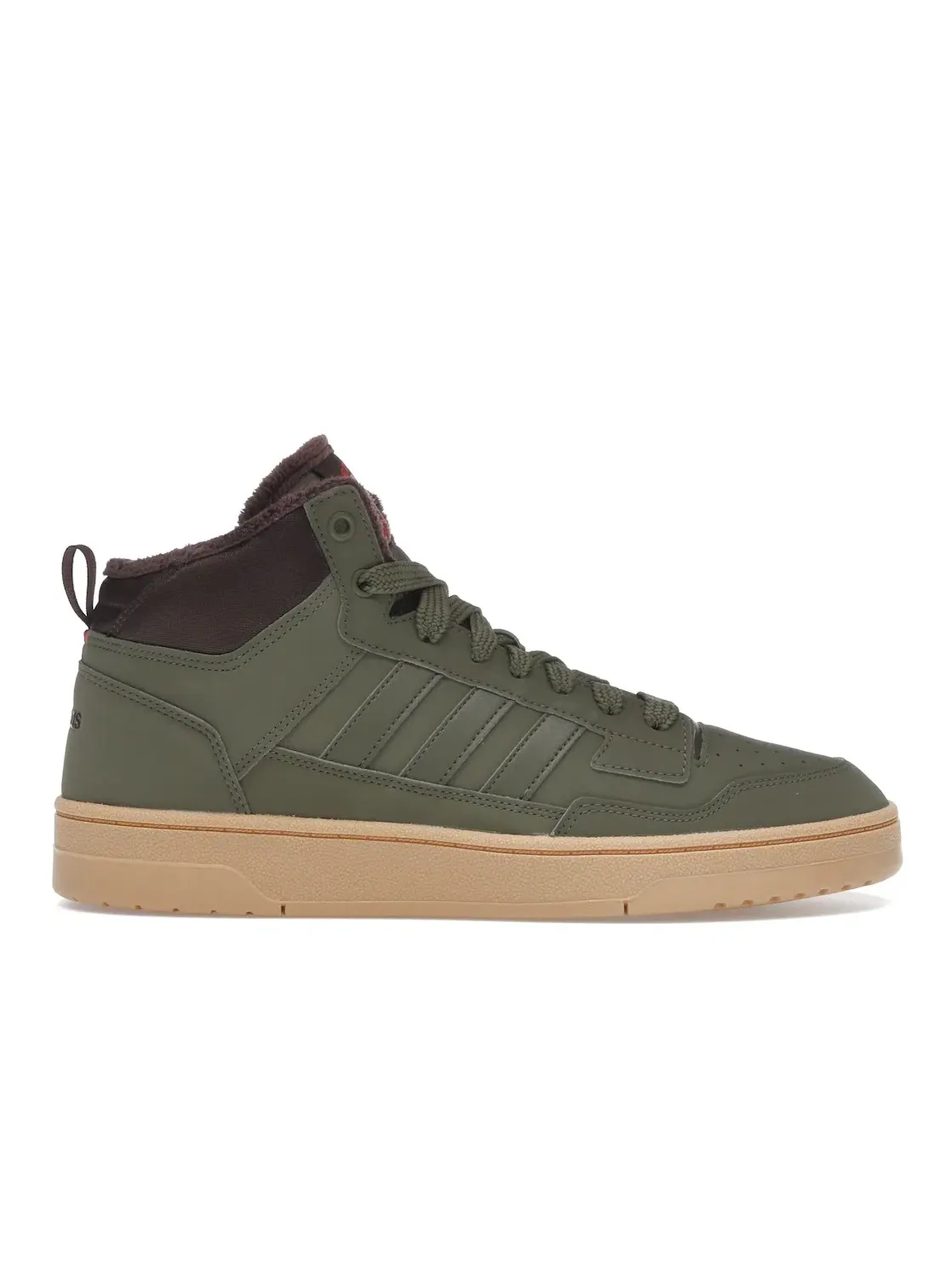 Мужские кроссовки зимние Adidas Rapid Court Mid Winterized — изображение 1 из 4, оливковый/коричневый