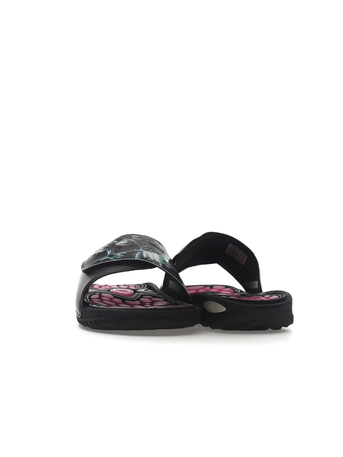 Мужские шлепанцы с принтом Reptossage Hook-And-Loop Slides Adidas — изображение 2 из 4, черный//черный