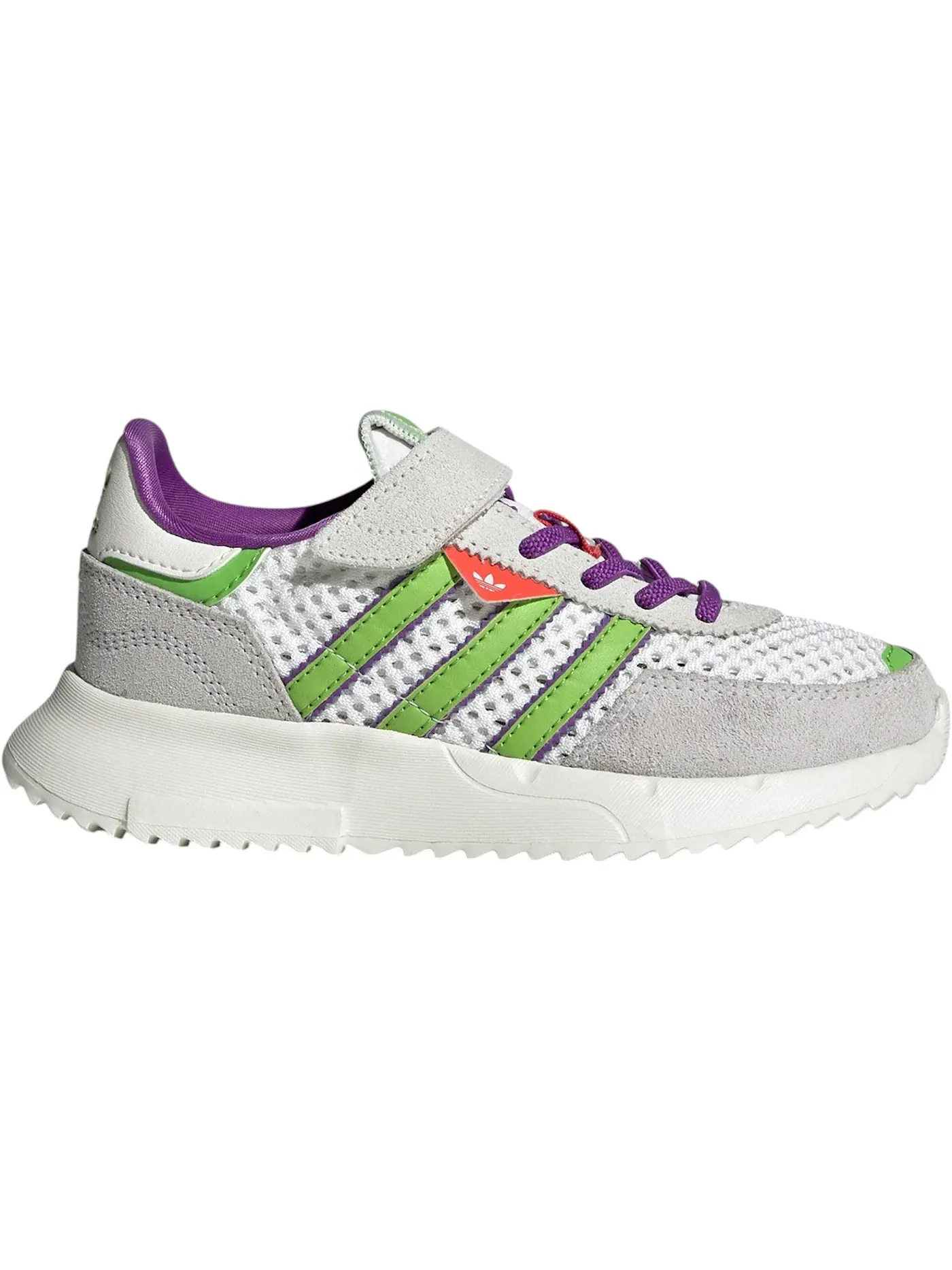 Детские кроссовки Lifestyle Retropy F2 CF EL Adidas — изображение 1 из 1, белый/зеленый/фиолетовый