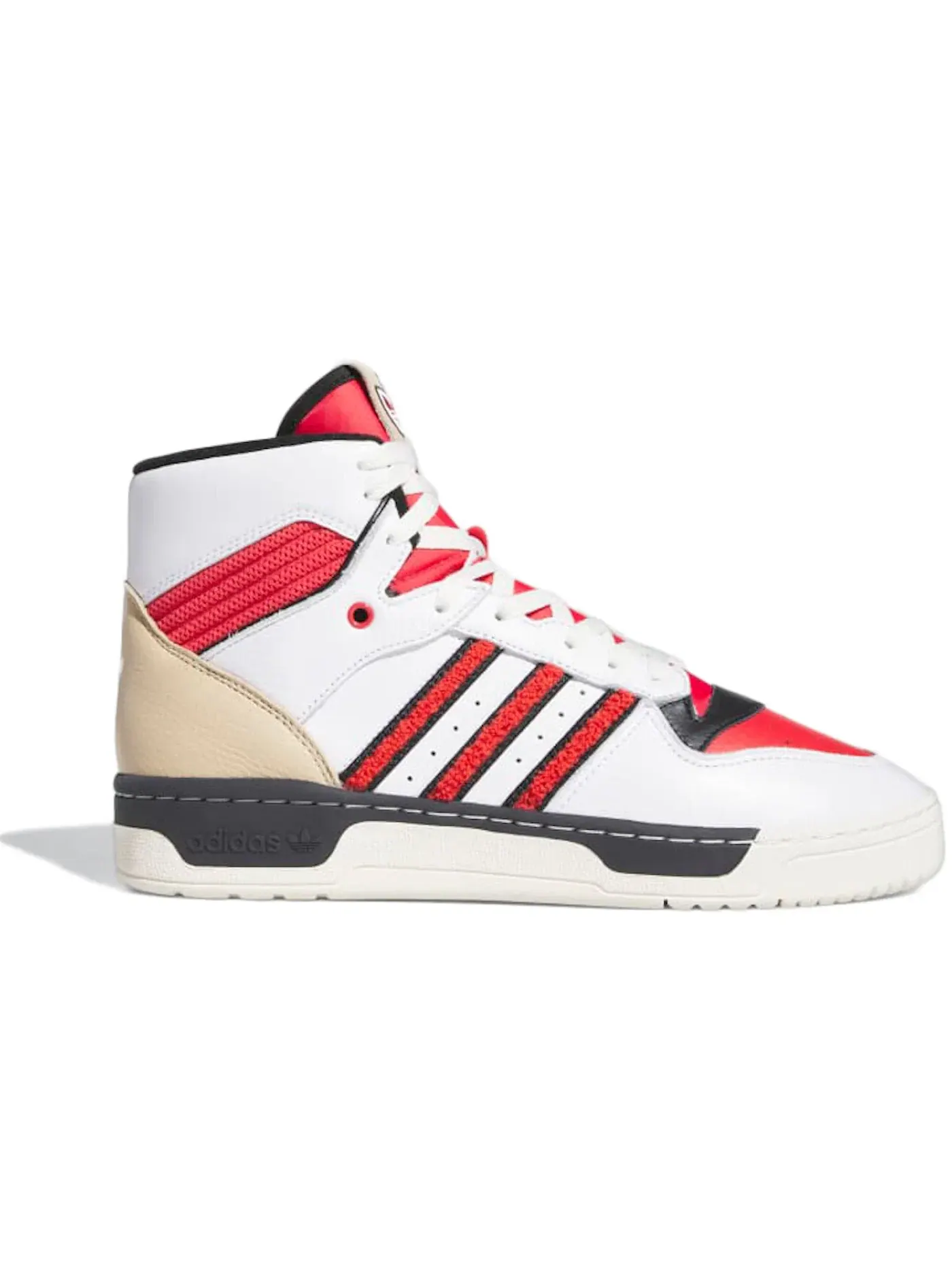 Мужские кроссовки Lifestyle Adidas Rivalry Hi — изображение 1 из 1, белый/красный/черный