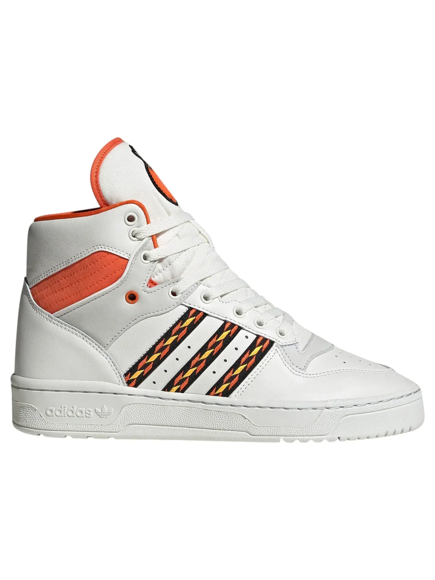 Мужские кроссовки Lifestyle Adidas Rivalry Hi — изображение 1 из 1, белый оранжевый белый