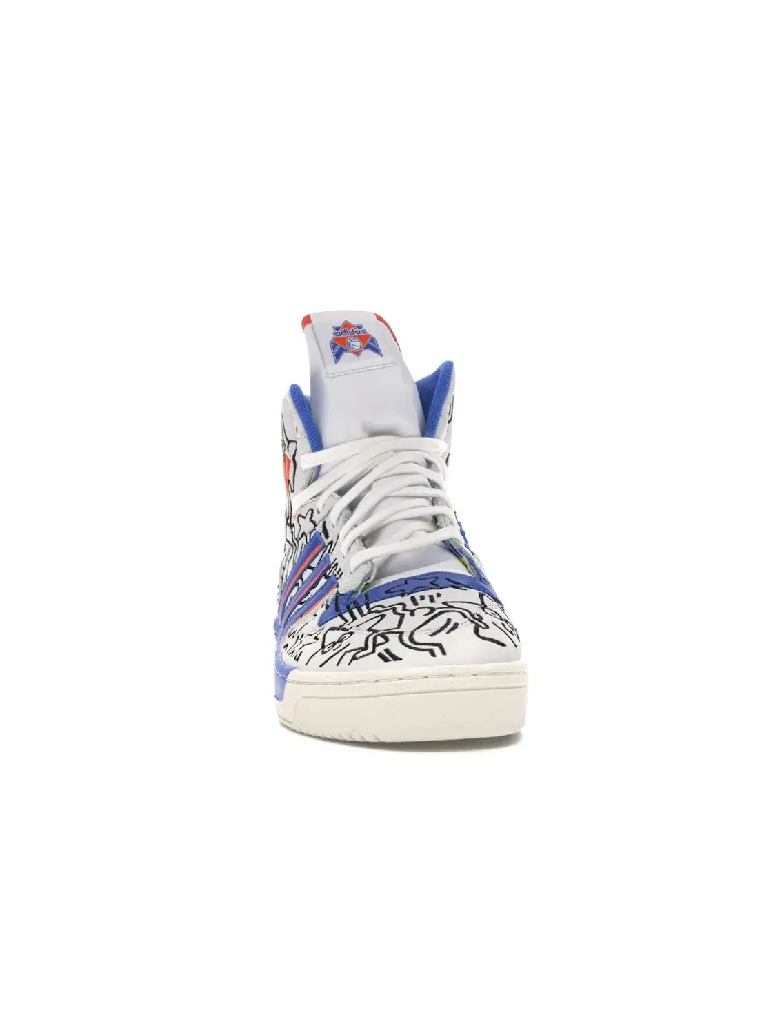 Мужские кроссовки Lifestyle с принтом Adidas Rivalry Hi Adidas — изображение 2 из 4, белый/синий/оранжевый