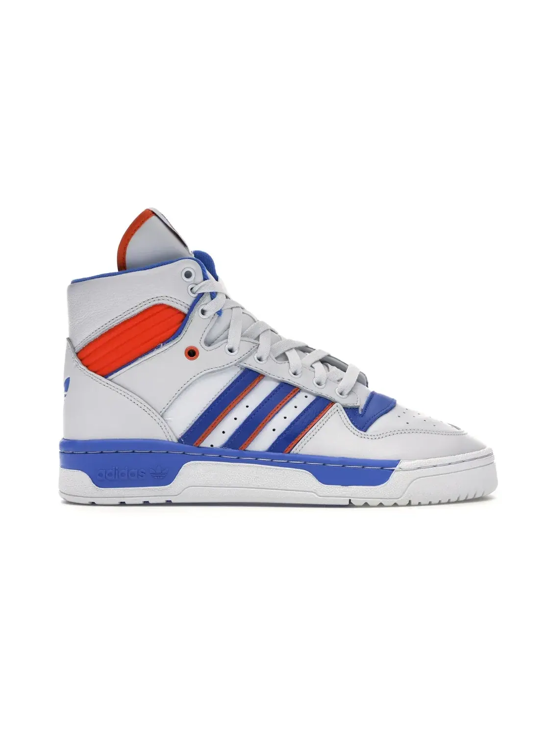 Мужские кроссовки высокие с логотипом Adidas Rivalry Hi Adidas — изображение 1 из 4, белый/оранжевый
