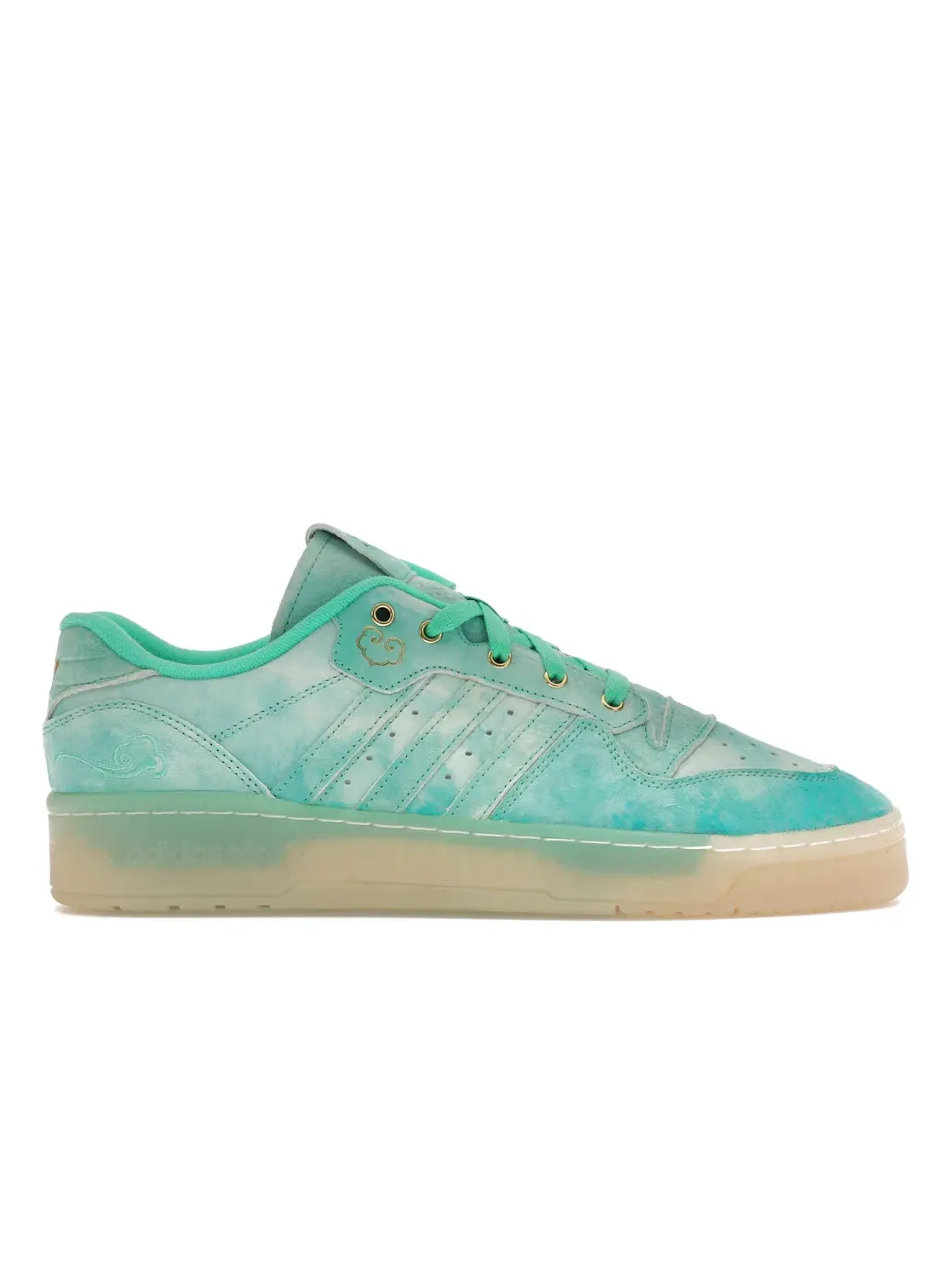 Мужские кроссовки Lifestyle Adidas Rivalry Low — изображение 1 из 4, зеленый/белый/золотистый