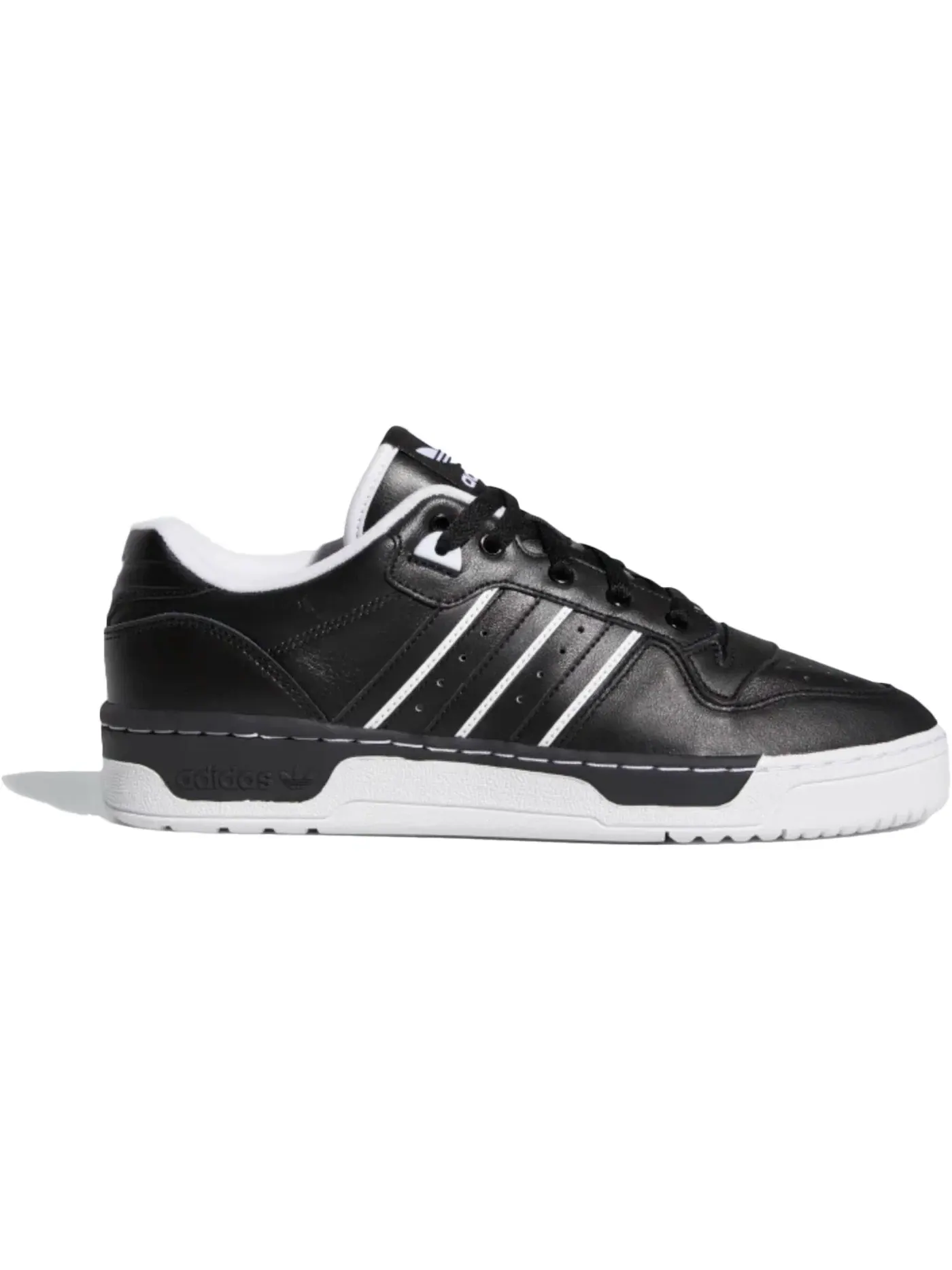 Мужские кроссовки lifestyle с низким верхом Adidas Rivalry Low — изображение 1 из 1, черный/черный/белый