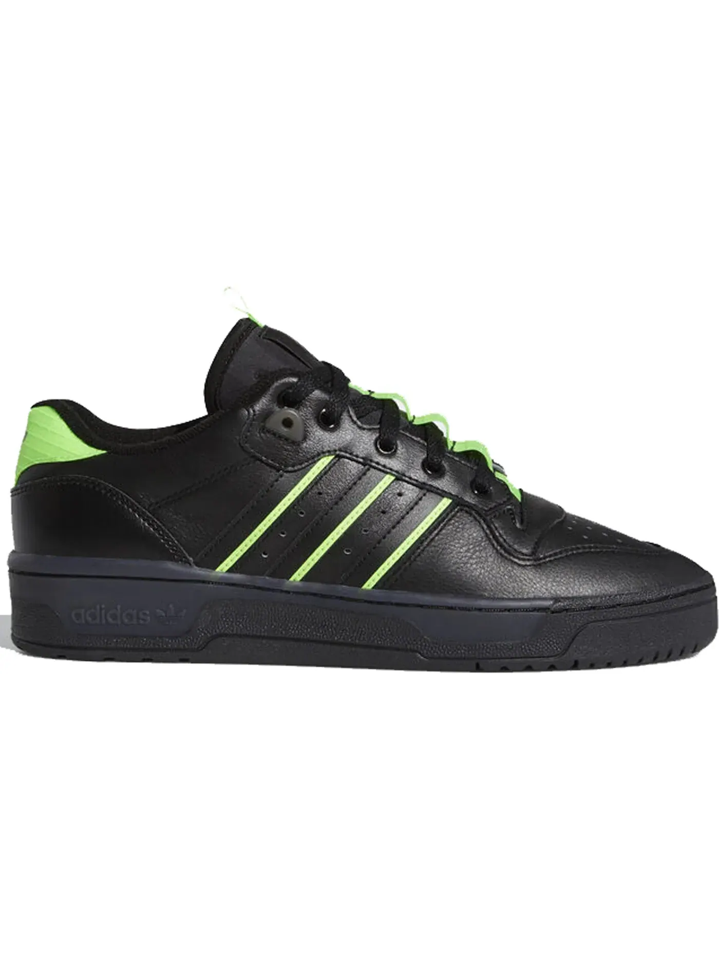 Мужские кроссовки Lifestyle Adidas Rivalry Low — изображение 1 из 1, черный/черный/зеленый