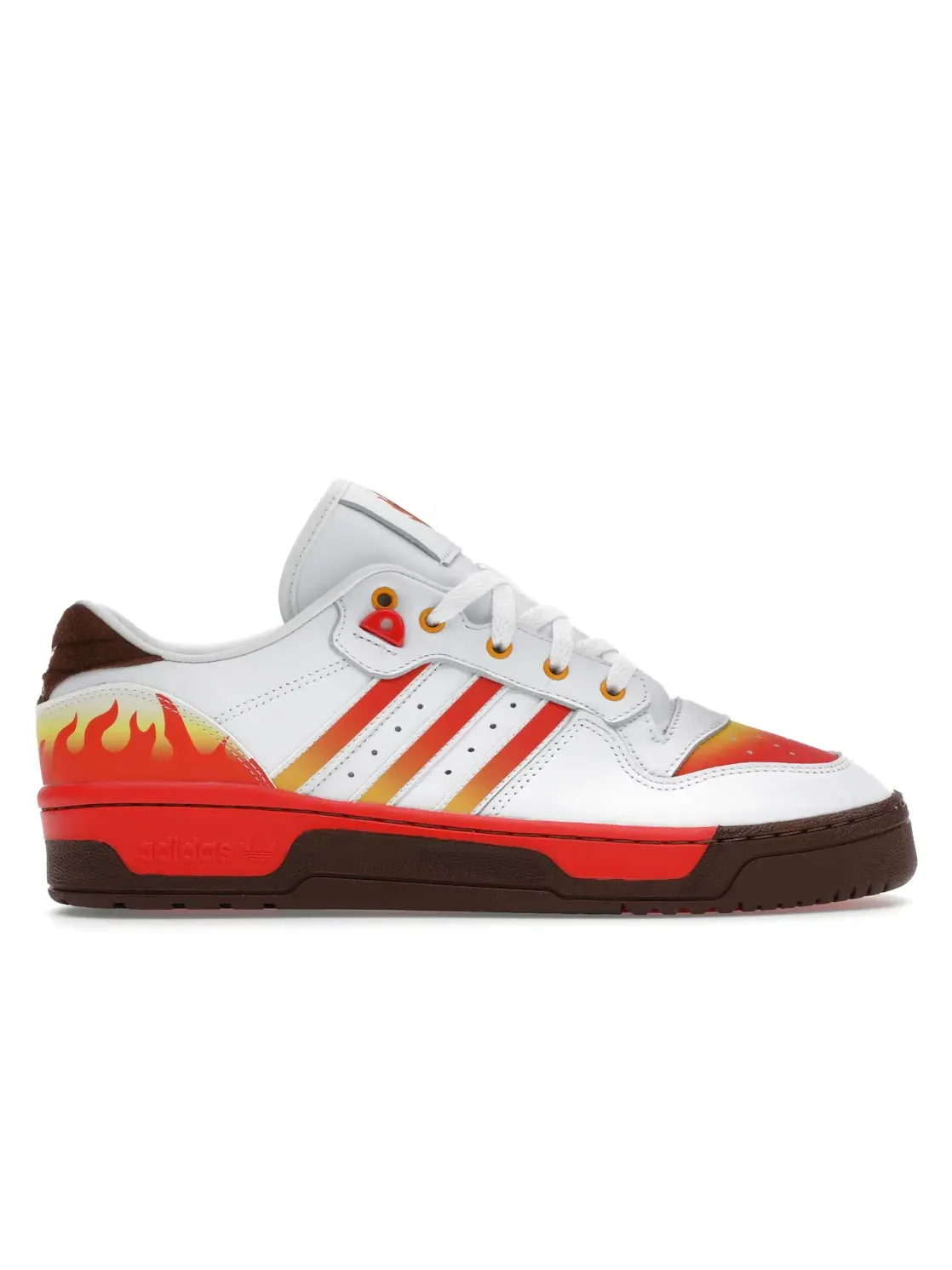 Мужские кроссовки с принтом Adidas Rivalry Low — изображение 1 из 4, белый/красный/желтый