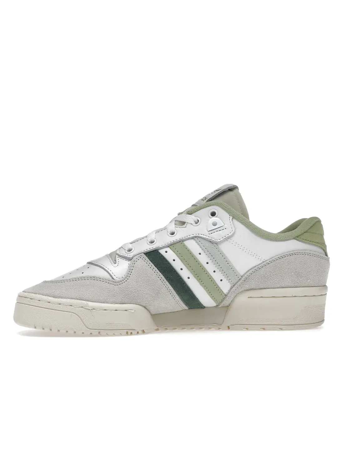 Мужские кроссовки кожаные Adidas Rivalry Low — изображение 3 из 4, белый/зеленый