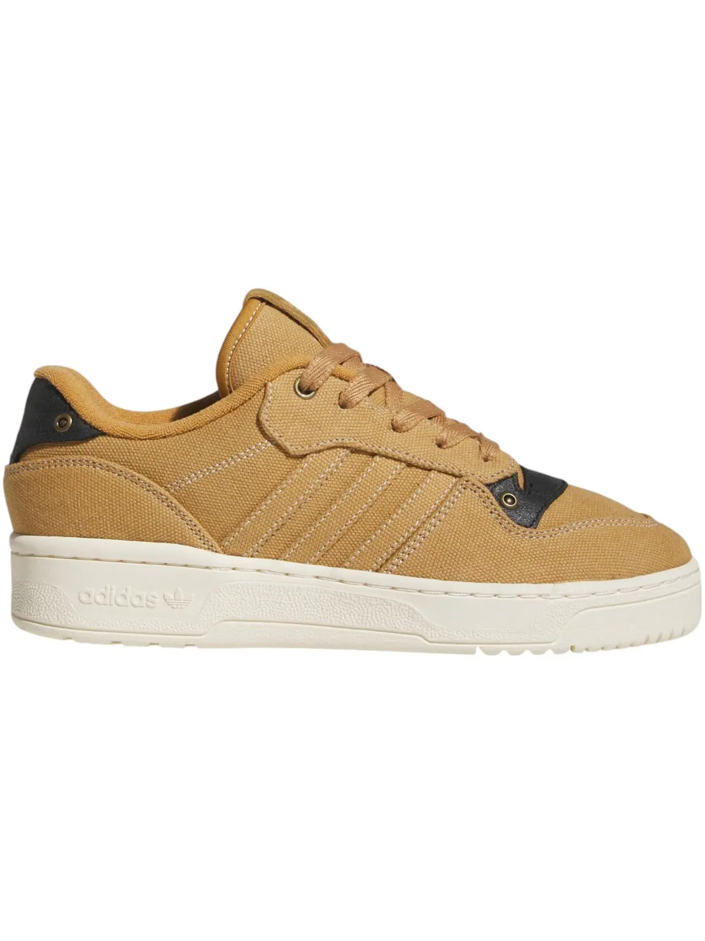 Женские кроссовки с низким профилем Adidas Rivalry Low — изображение 1 из 1, черный/кремовый белый