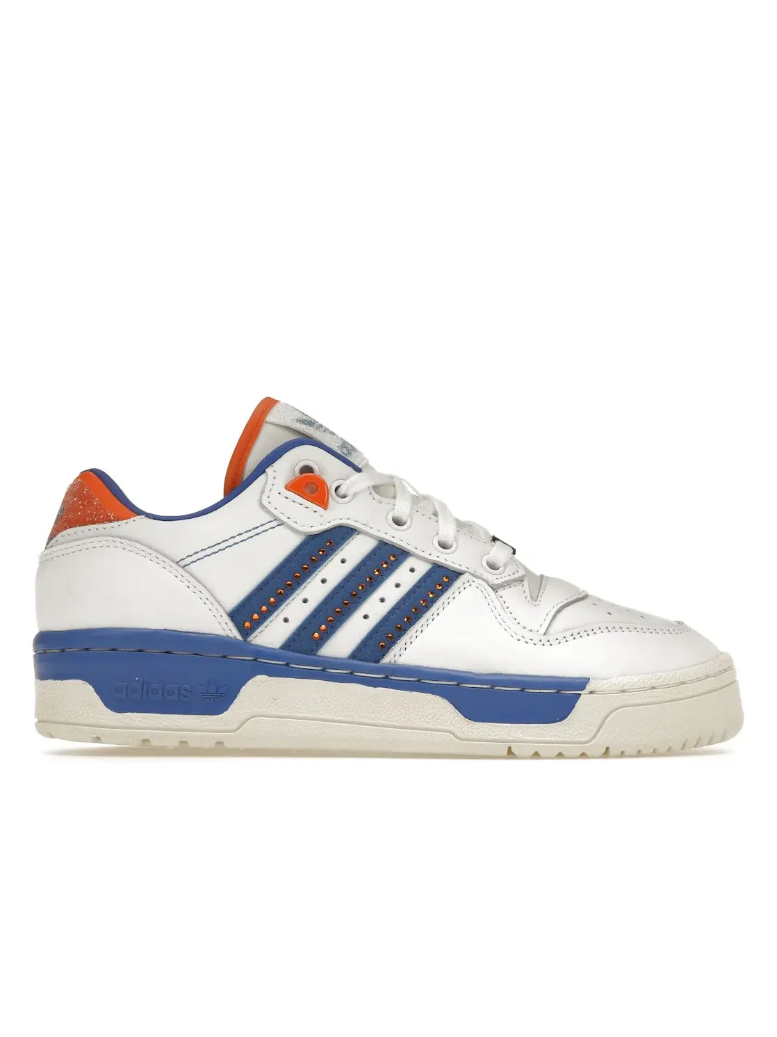 Мужские кроссовки lifestyle с принтом Adidas Rivalry Low Adidas — изображение 1 из 4, белый/синий/оранжевый