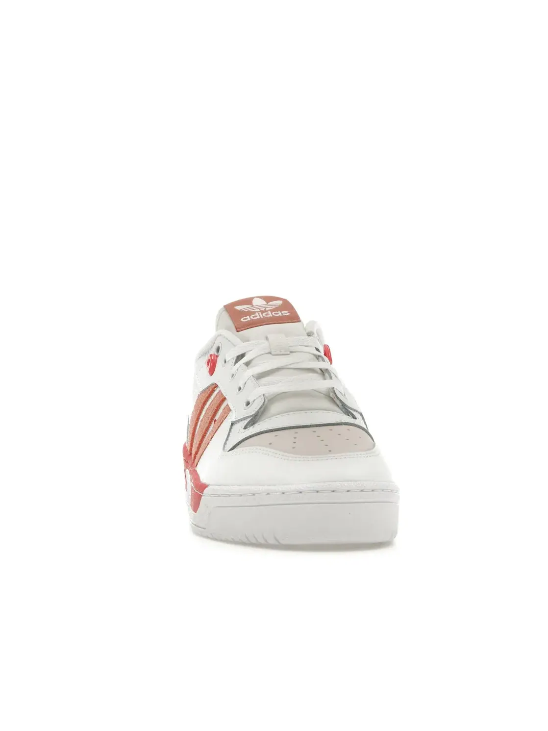 Женские кроссовки для повседневной носки Adidas Rivalry Low — изображение 2 из 4, белый//яркий красный