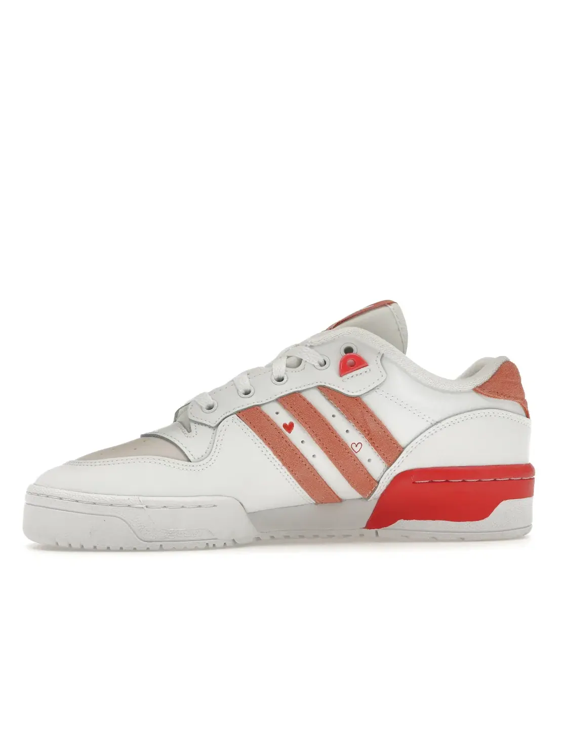 Женские кроссовки для повседневной носки Adidas Rivalry Low — изображение 3 из 4, белый//яркий красный