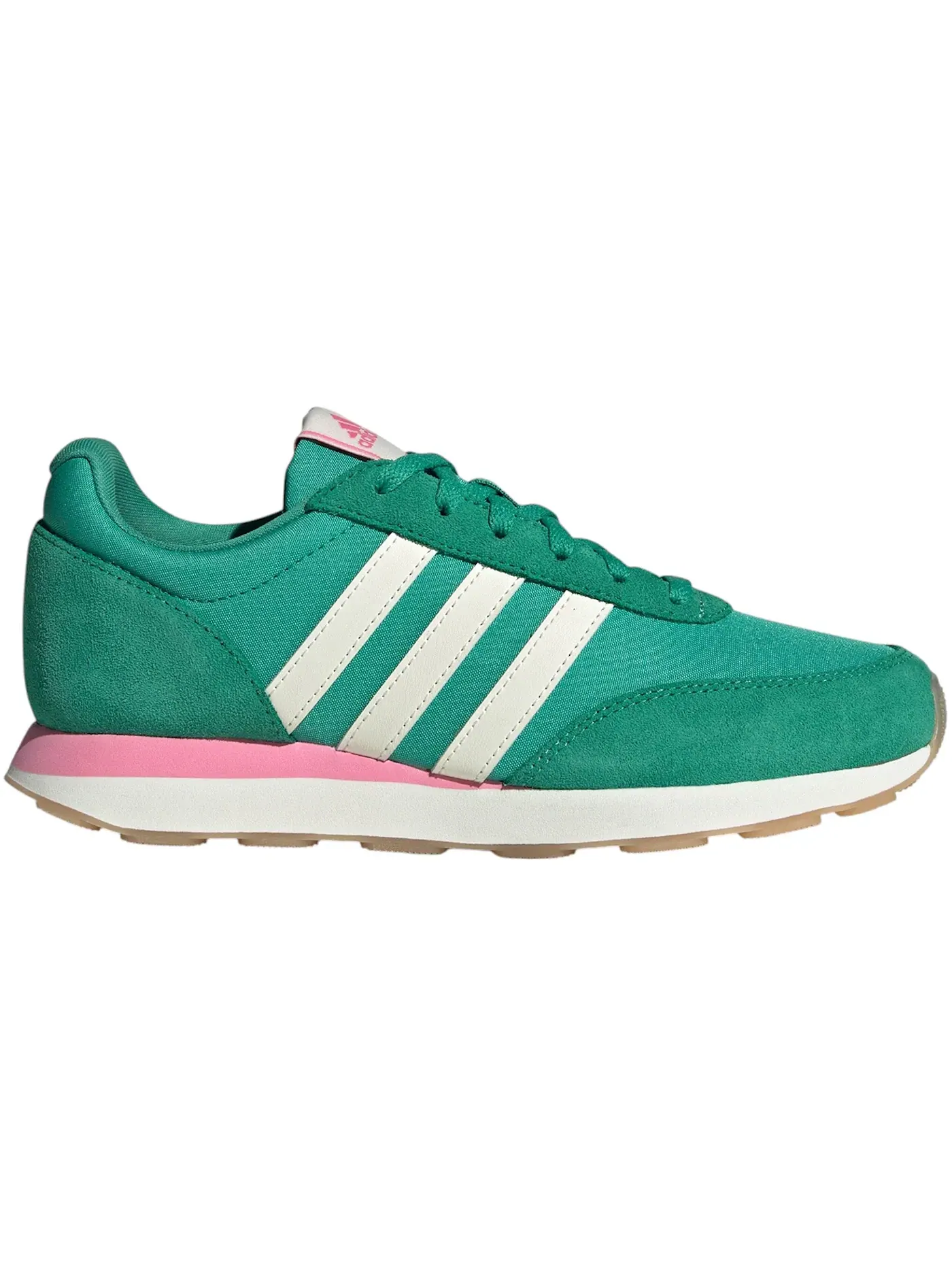 Женские кроссовки Lifestyle Adidas Run 60s 3.0 — изображение 1 из 1, зеленый/белый/розовый