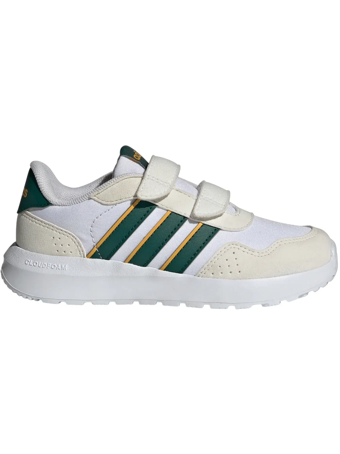 Детские кроссовки Lifestyle с моделью Adidas Run 60s Adidas — изображение 1 из 1, белый/зеленый/золотистый