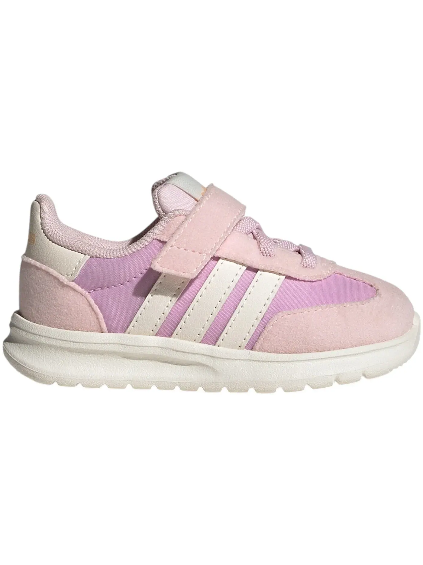 Детские кроссовки без шнурков с липучками Adidas Run 70s 2.0 Adidas — изображение 1 из 1, белый прозрачный розовый