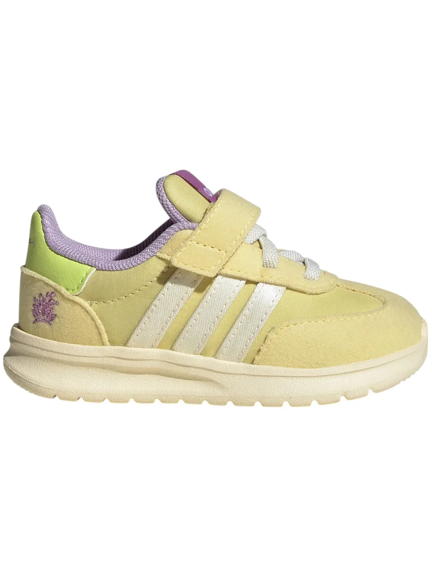 Детские кроссовки с принтом Adidas Run 70s 2.0 Disney Tiana Adidas — изображение 1 из 1, желтый кремовый белый