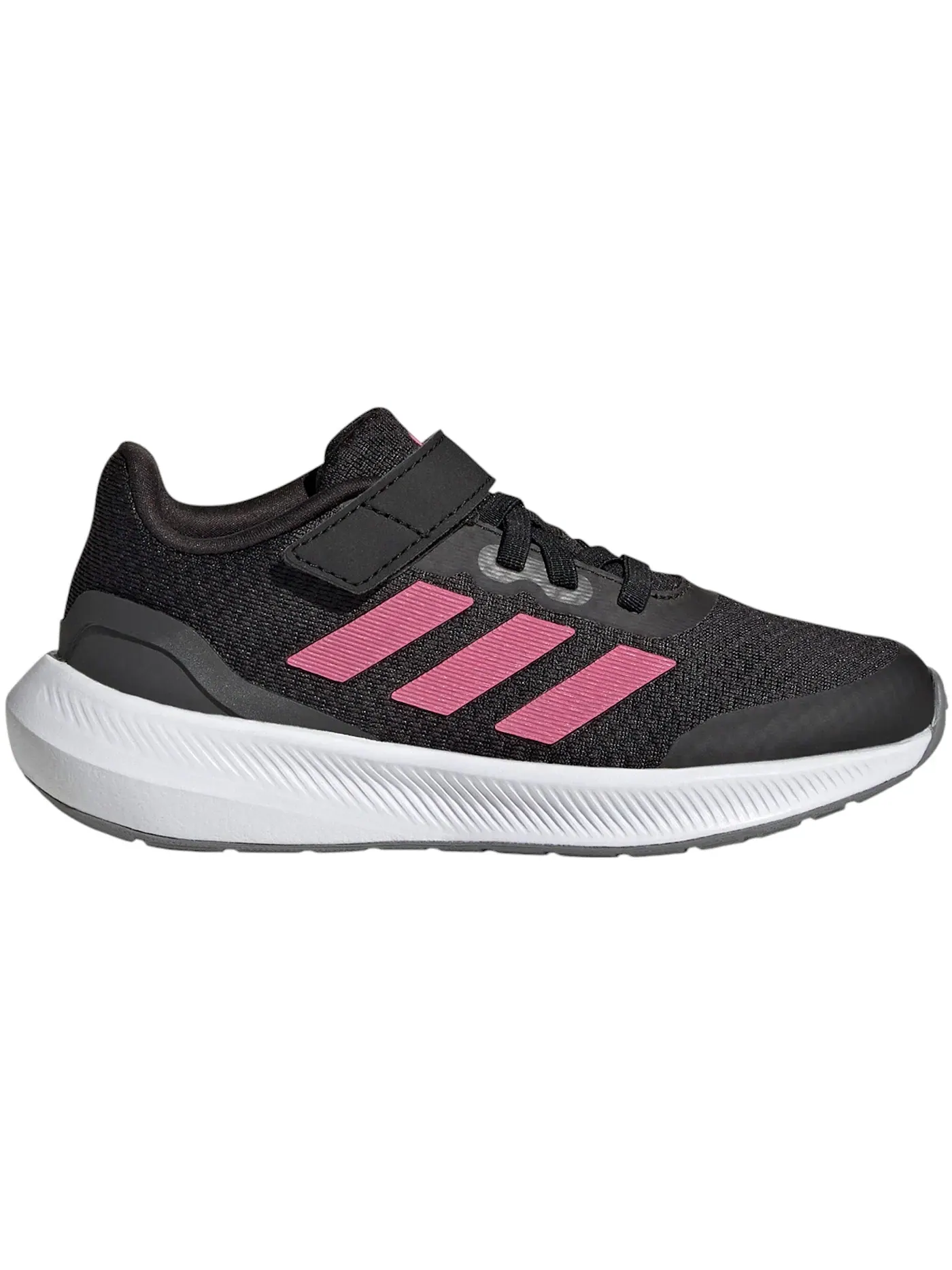 Детские кроссовки с эластичной шнуровкой Adidas Runfalcon 3.0 Elastic Lace Top Strap — изображение 1 из 1, черный серый