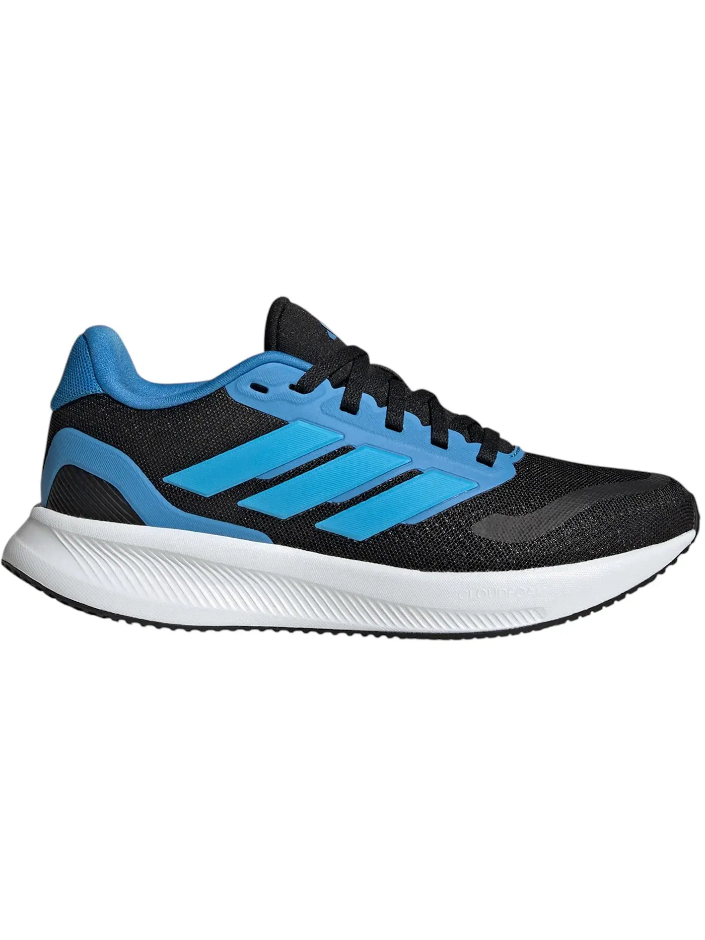 Детские кроссовки с длинным шнурком Adidas Runfalcon 5 Adidas — изображение 1 из 1, черный//синий
