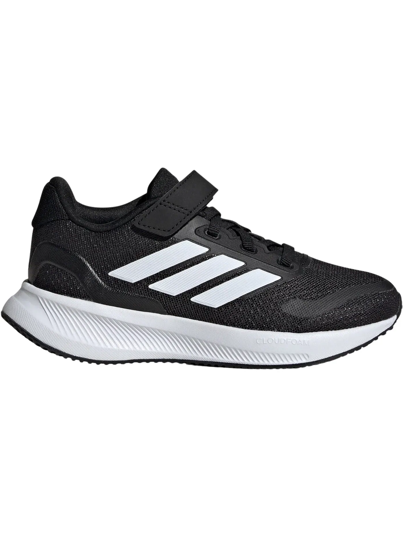 Детские кроссовки для мальчиков с закрытой пяткой Adidas Runfalcon 5 Adidas — изображение 1 из 1, черный/белый/белый