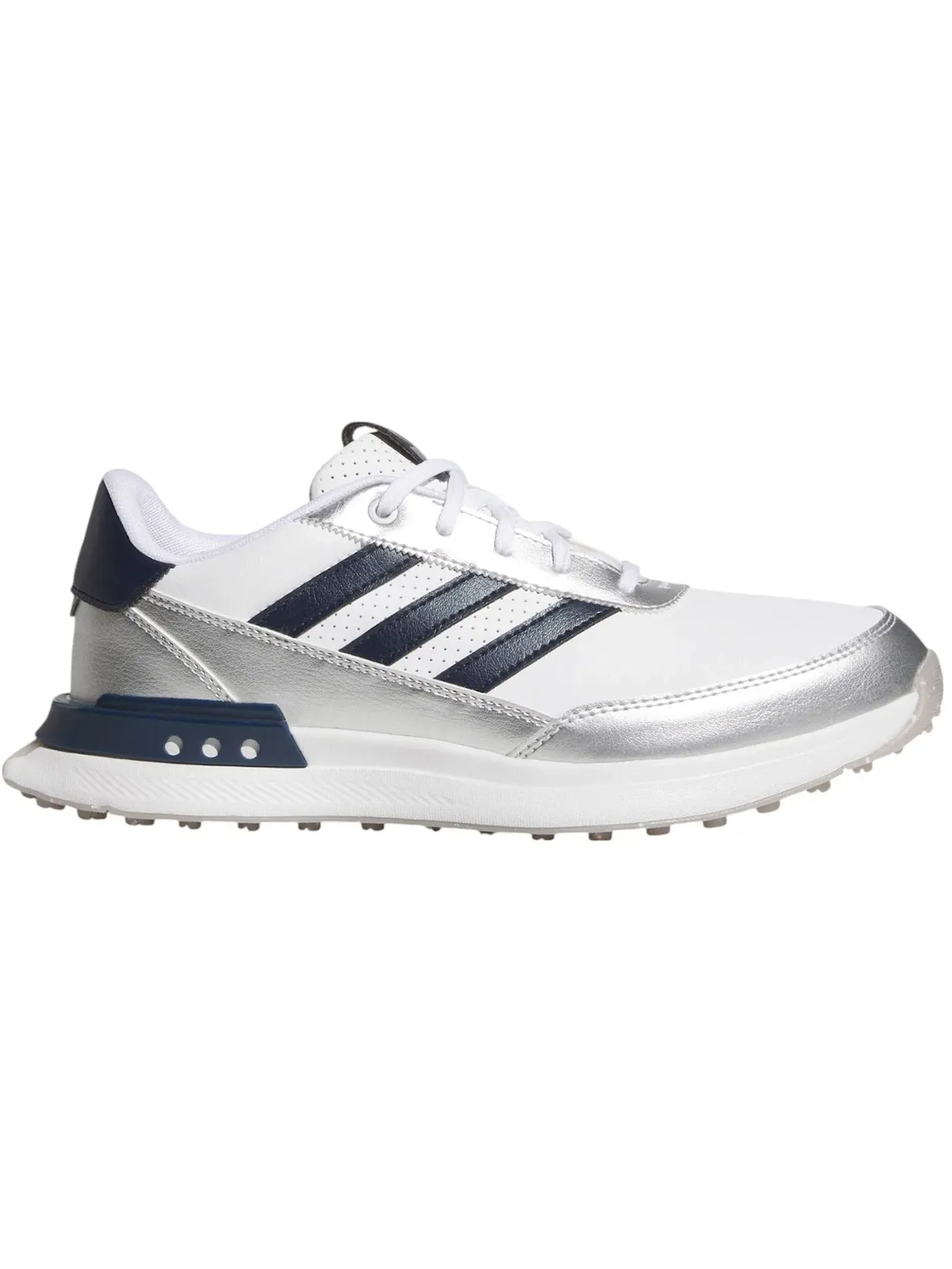 Женские кроссовки для гольфа без шипов Adidas S2G 25 Leather Spikeless Golf — изображение 1 из 1, белый индиго серый