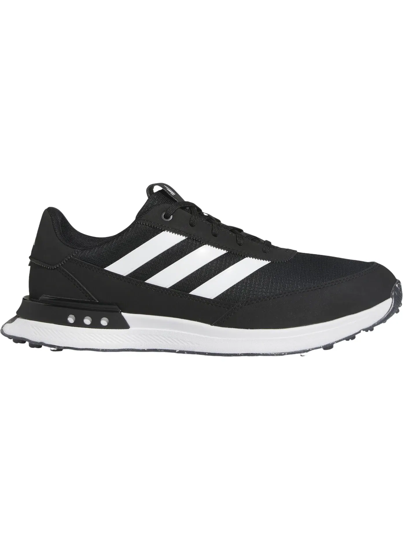 Мужские кроссовки для гольфа с шипами Adidas S2G Spikeless 24 Wide Golf — изображение 1 из 1, черный белый металлик